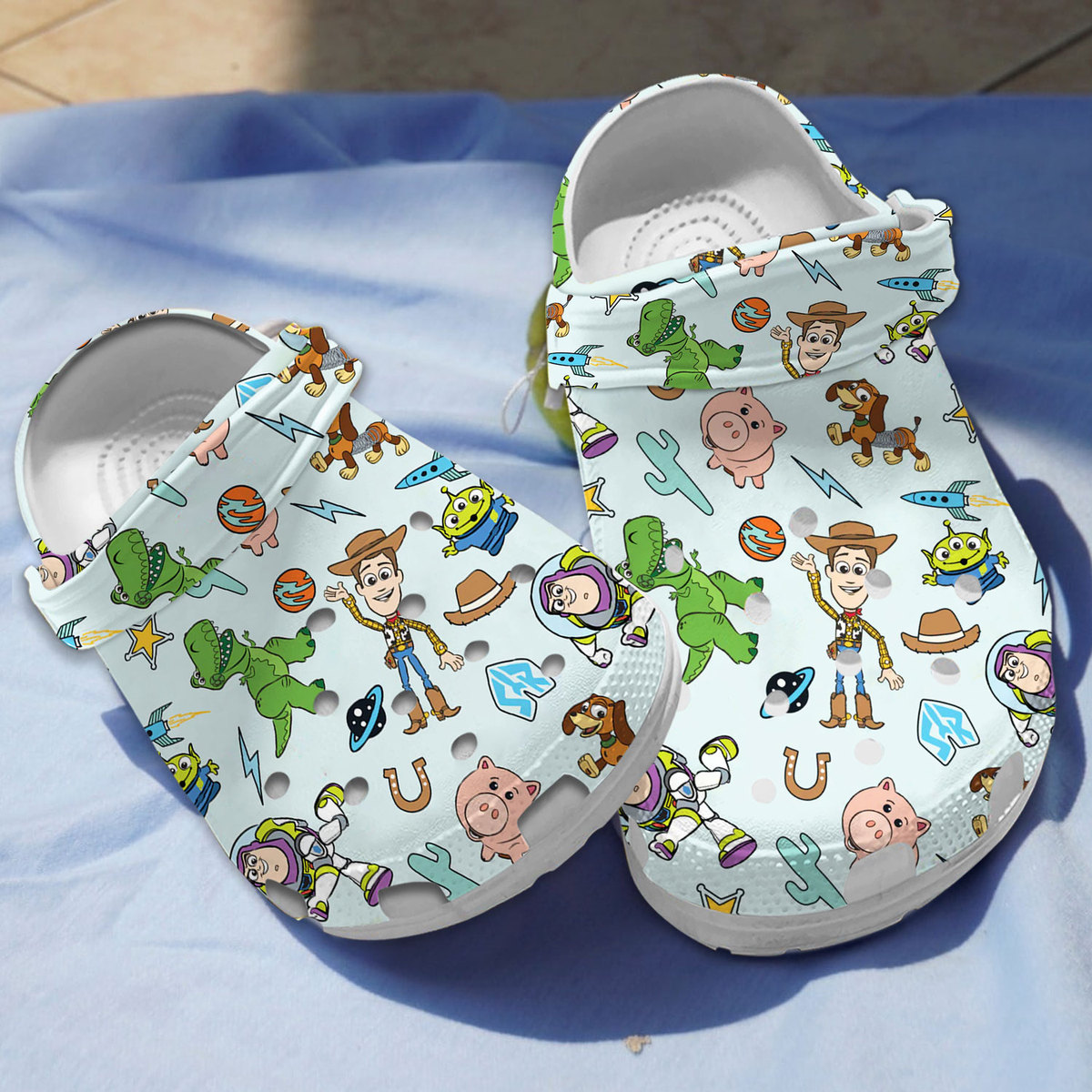 Toy Story Cartoon Crocs Crocband Clogs Shoes Comfortable For Men Women and Kids