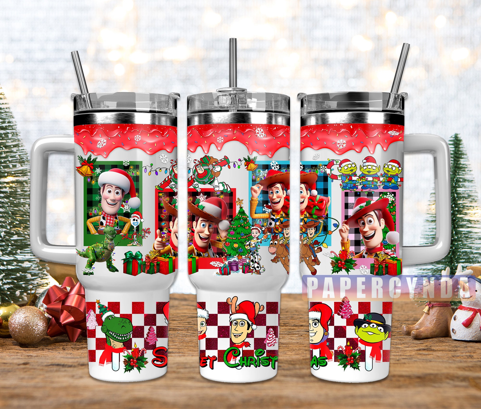 Toy Story Christmas Custom Stanley Cup 40 oz 30 oz Tumbler With HandleTVC2301843