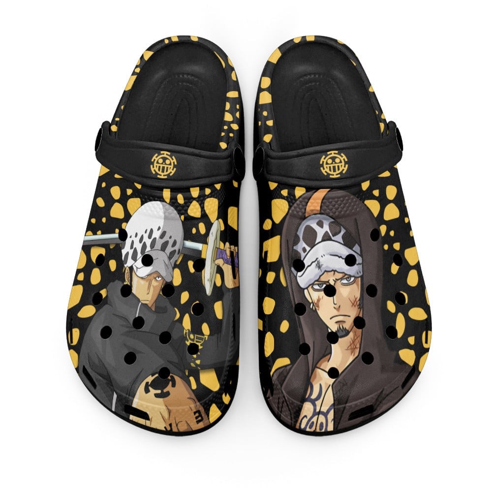 Trafalgar D. Water Law One Piece Anime Crocs Crocband Clogs Shoes Comfortable For Men Women and Kids