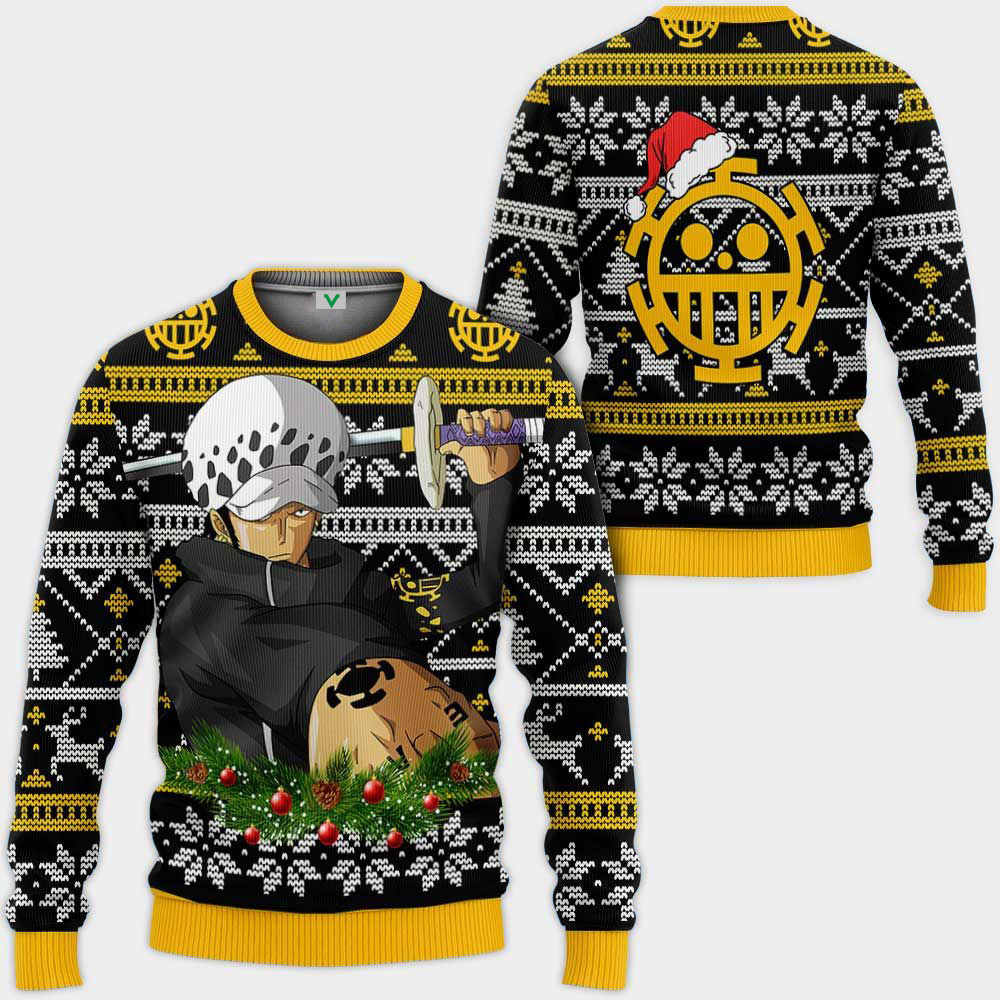 Trafalgar Law One Piece Ugly Christmas Sweater Adult 3D Funny Matching for family