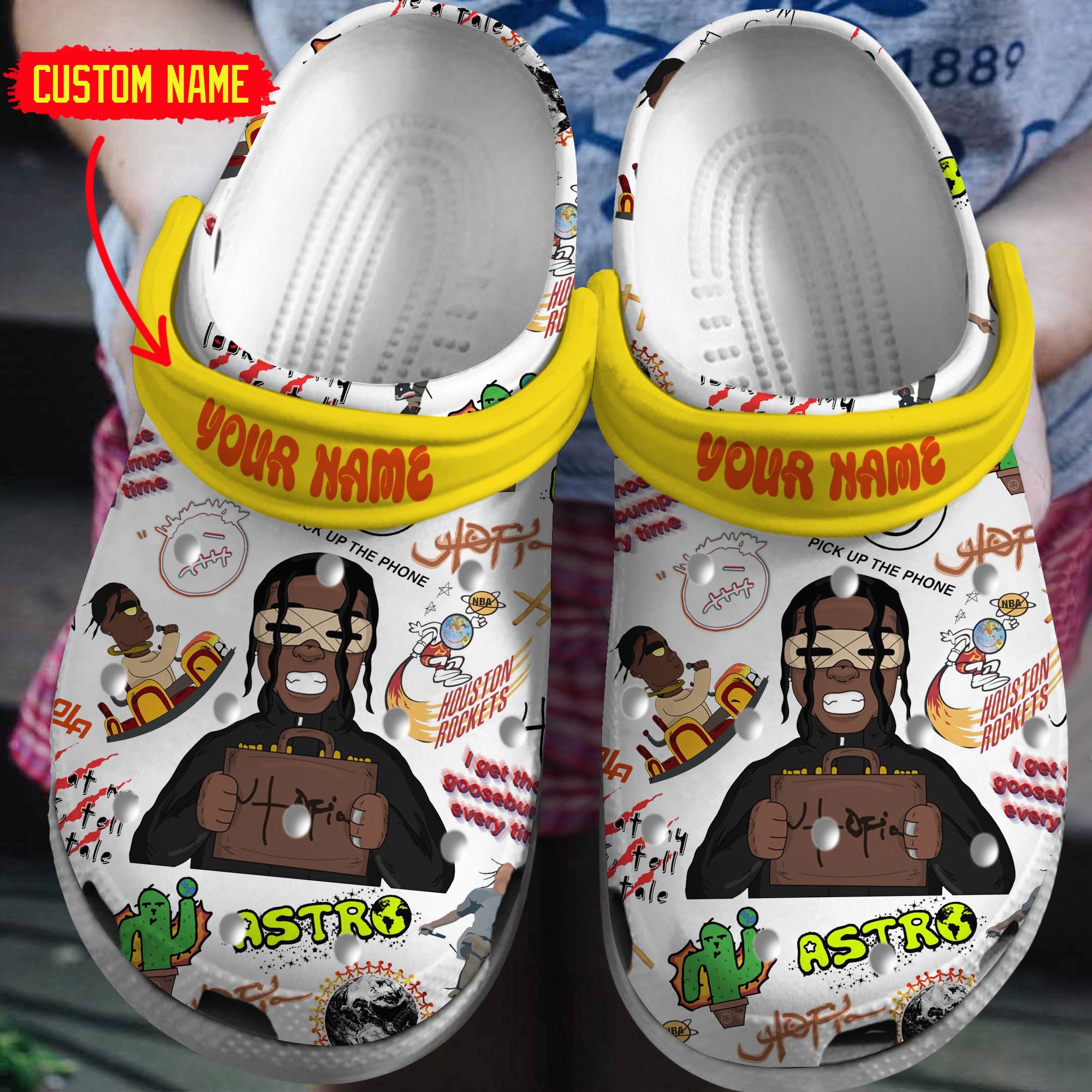 Travis Scott Music Crocs Crocband Clogs Shoes Comfortable For Men Women and Kids