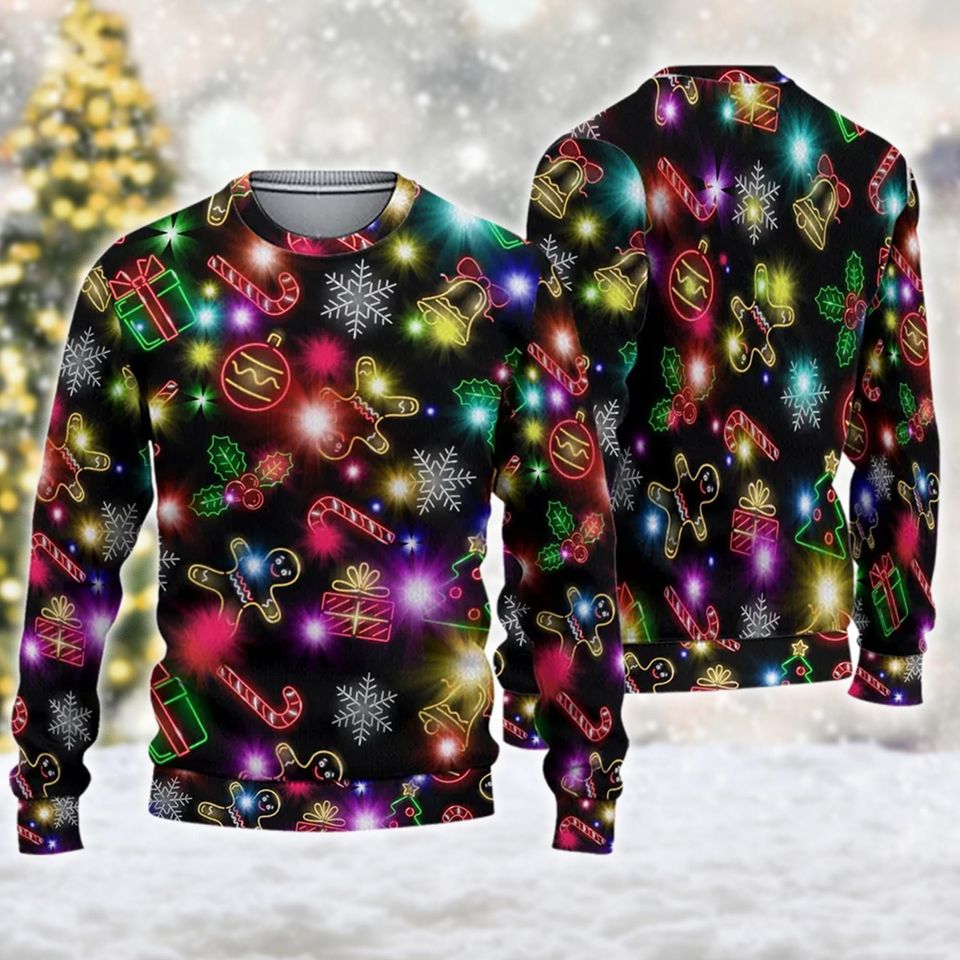 Tree Gift Cookies Gingerbread Ugly Christmas Sweater