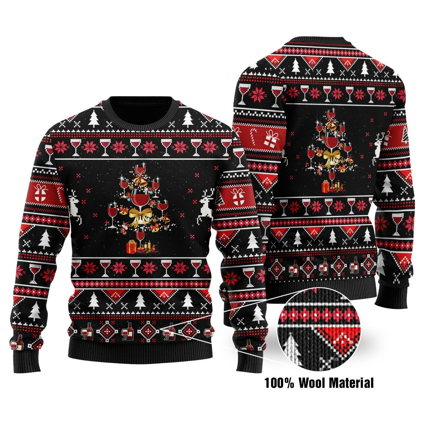 Tree Of Cups Ugly Christmas Sweater Adult 3D Funny Matching for family
