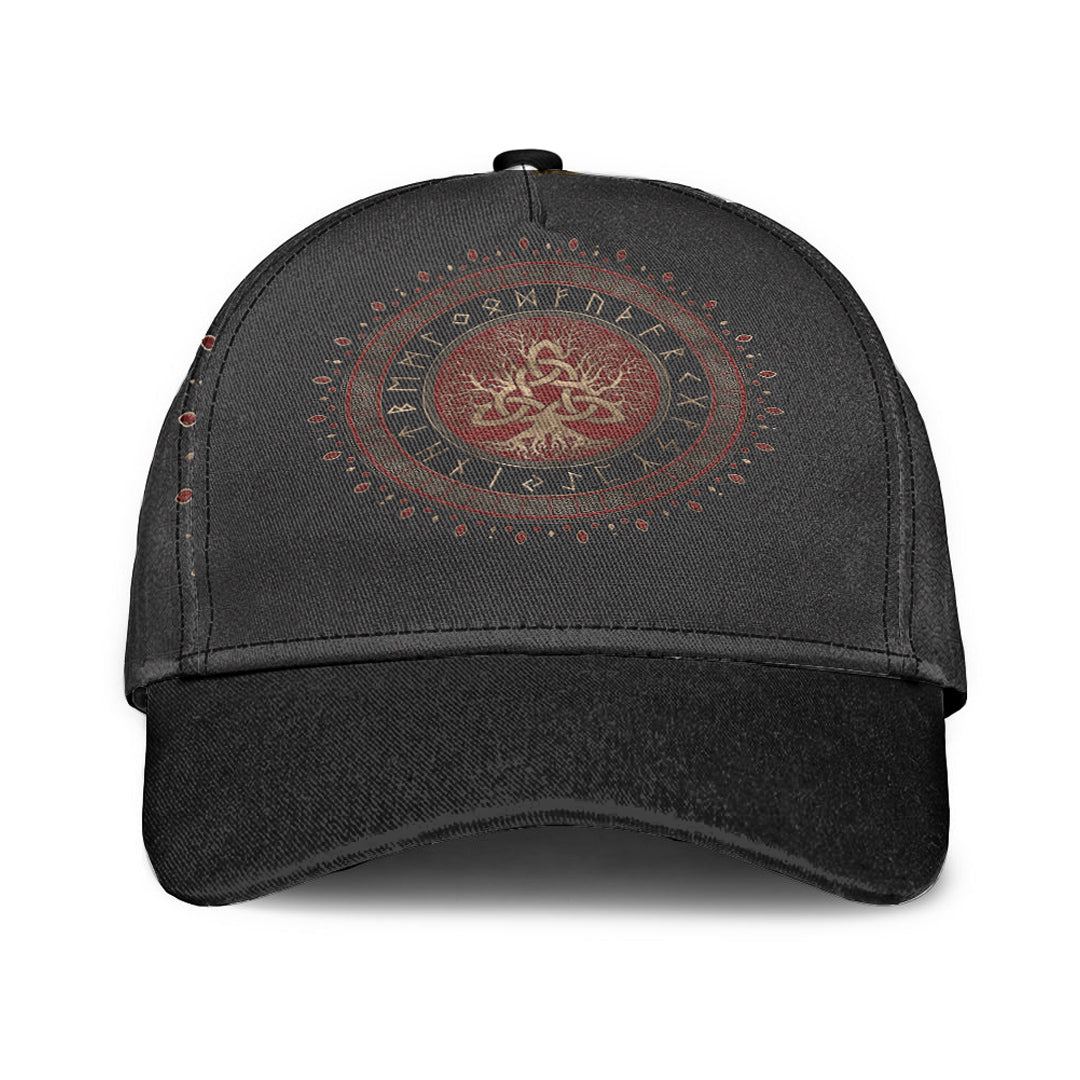 Tree of Life with Triquetra Classic Cap 3D Baseball Caps Trucker Hats Custom Hats Gifts For Men & Women