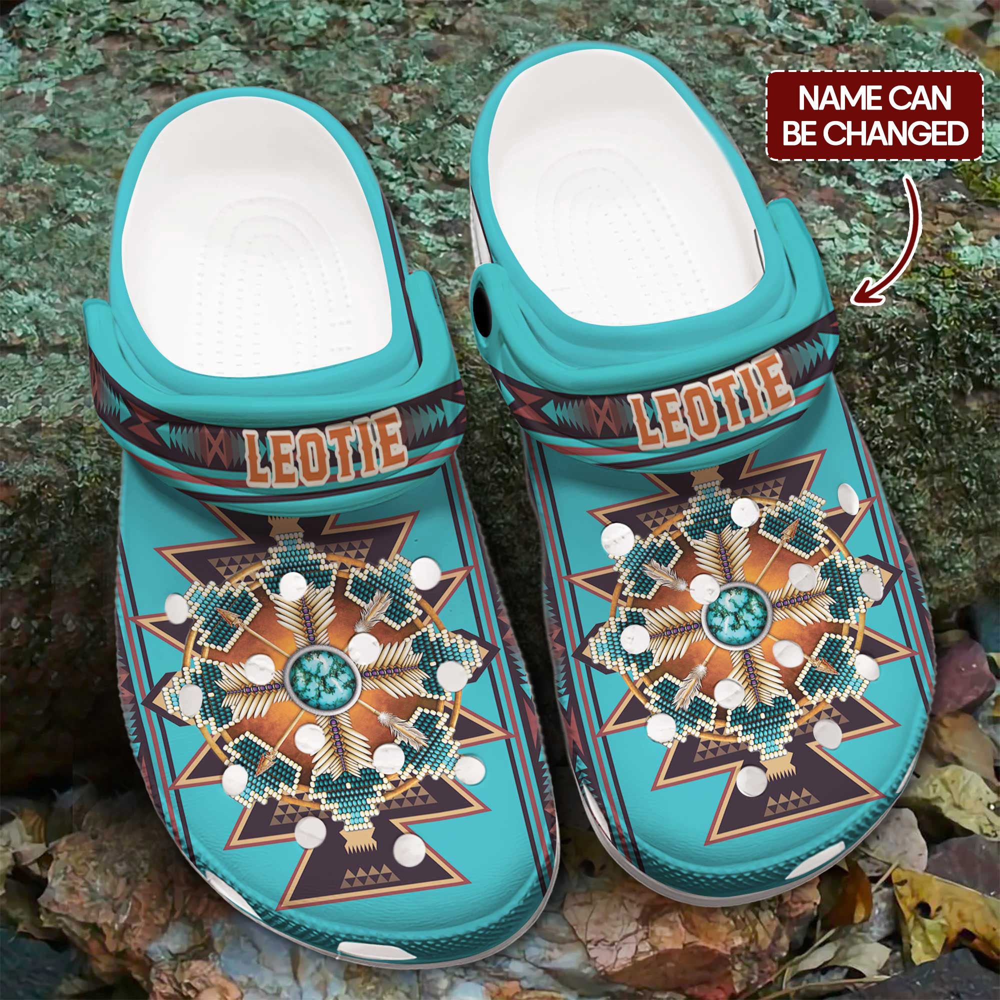Tribal Blue Crocs Crocband Clogs Shoes Comfortable For Men Women and Kids