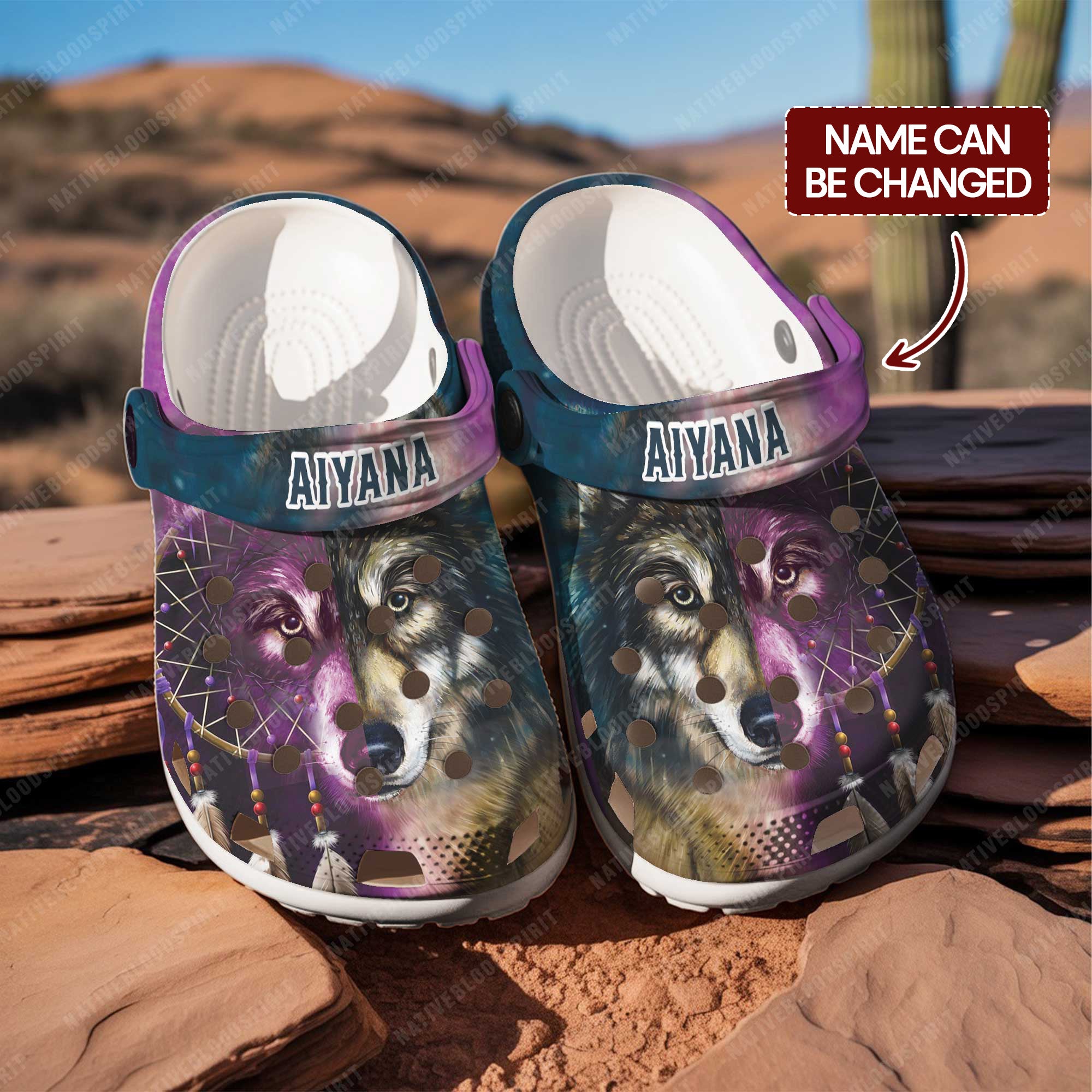 Tribal Wolf Crocs Crocband Clogs Shoes Comfortable For Men Women and Kids