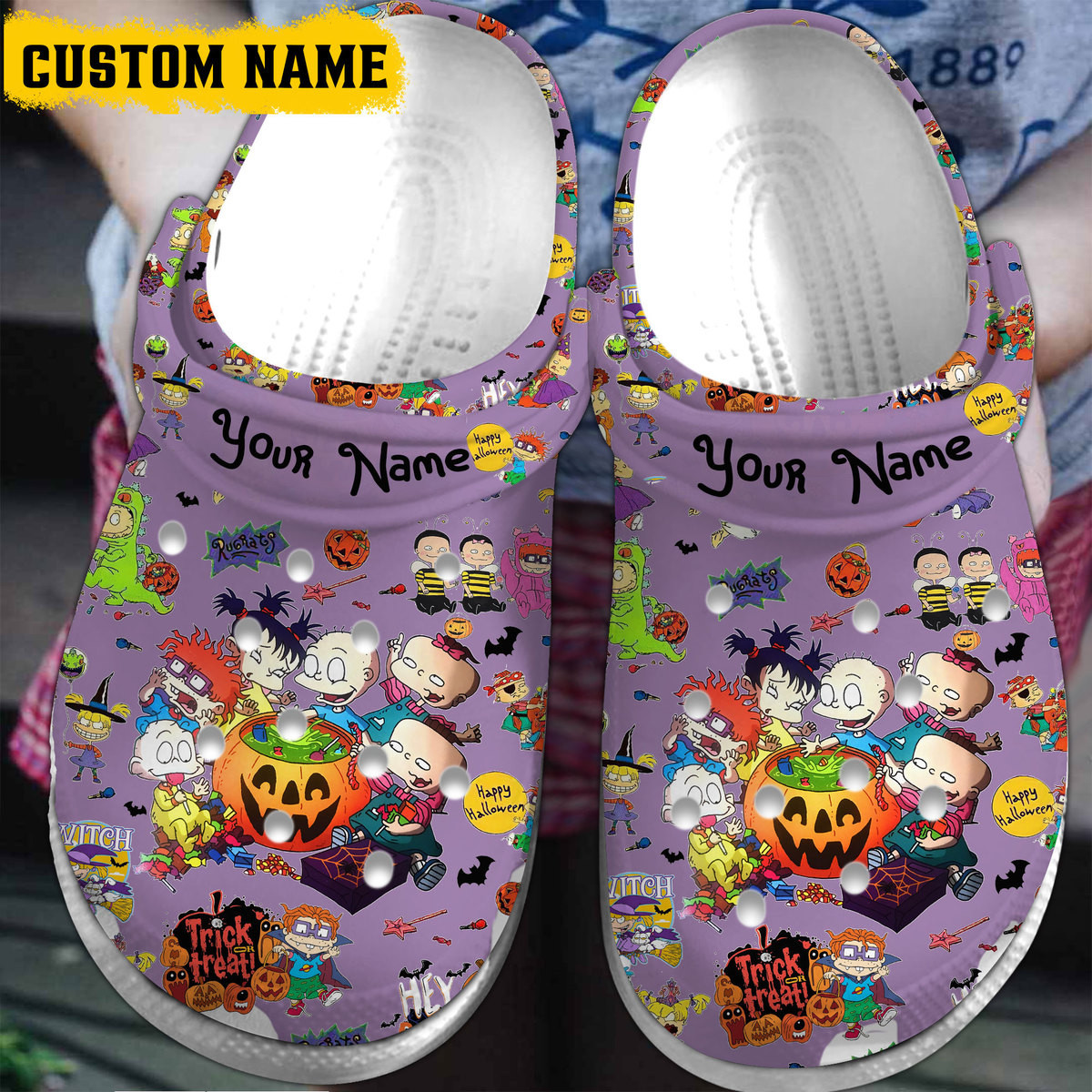 Trick Or Treat Halloween Game Crocs Crocband Clogs Shoes Comfortable For Men Women and Kids