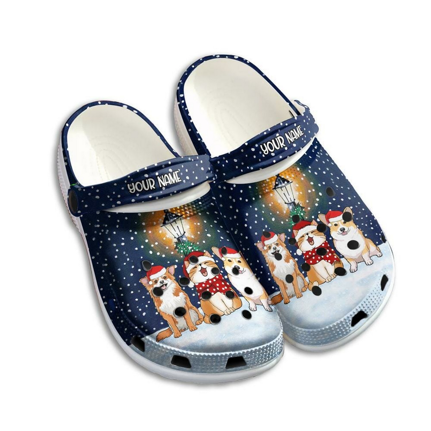 Triplets Corgi Merry Christmas Crocs Crocband Clogs Shoes Comfortable For Men Women and Kids