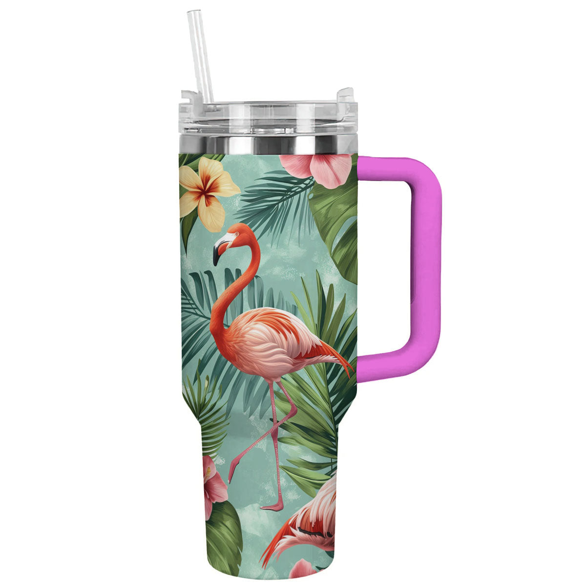 Tropical Flamingo Custom Stanley Cup 40 oz 30 oz Tumbler With HandleTVC2301786
