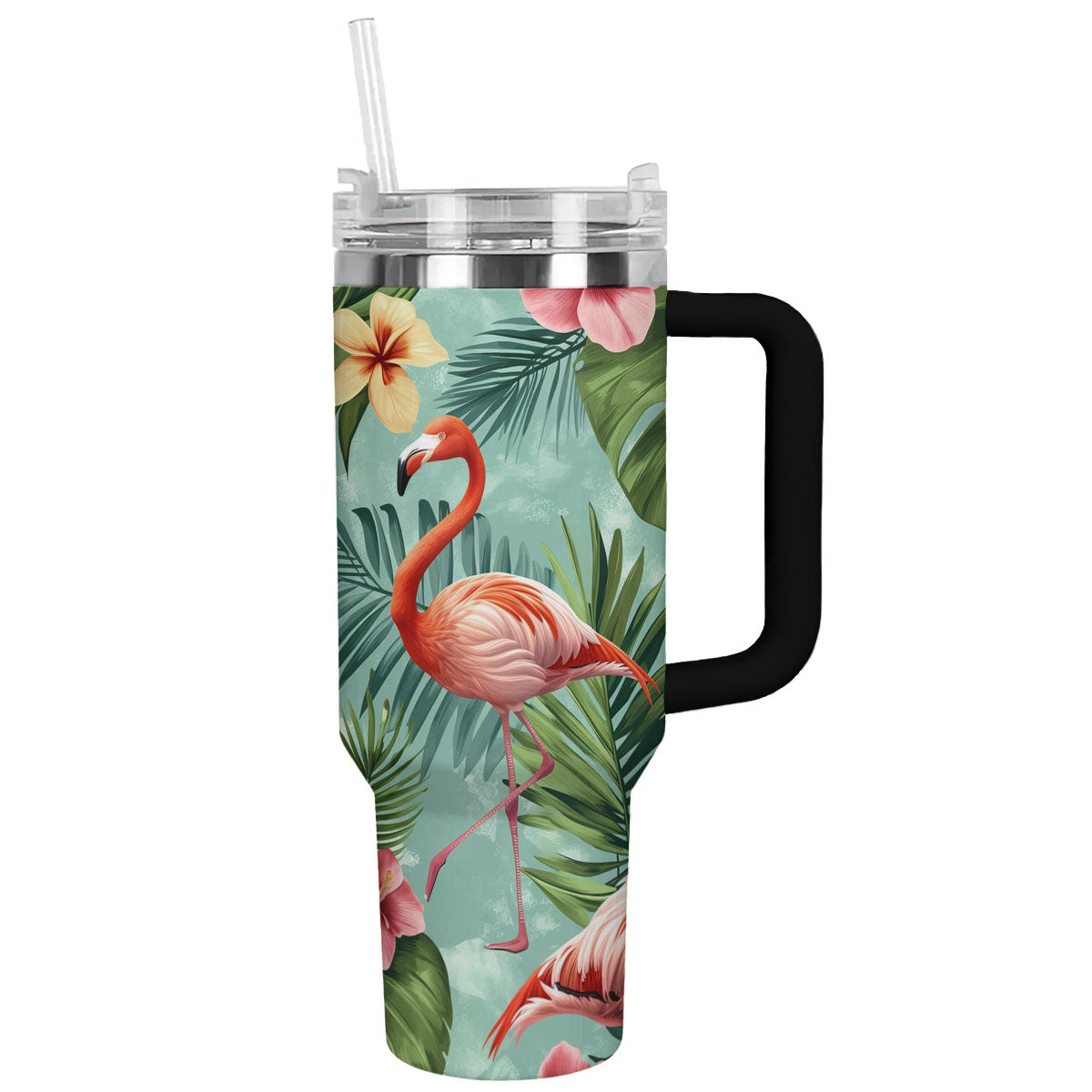 Tropical Flamingo Custom Stanley Cup 40 oz 30 oz Tumbler With HandleTVC2301786 - Image 2