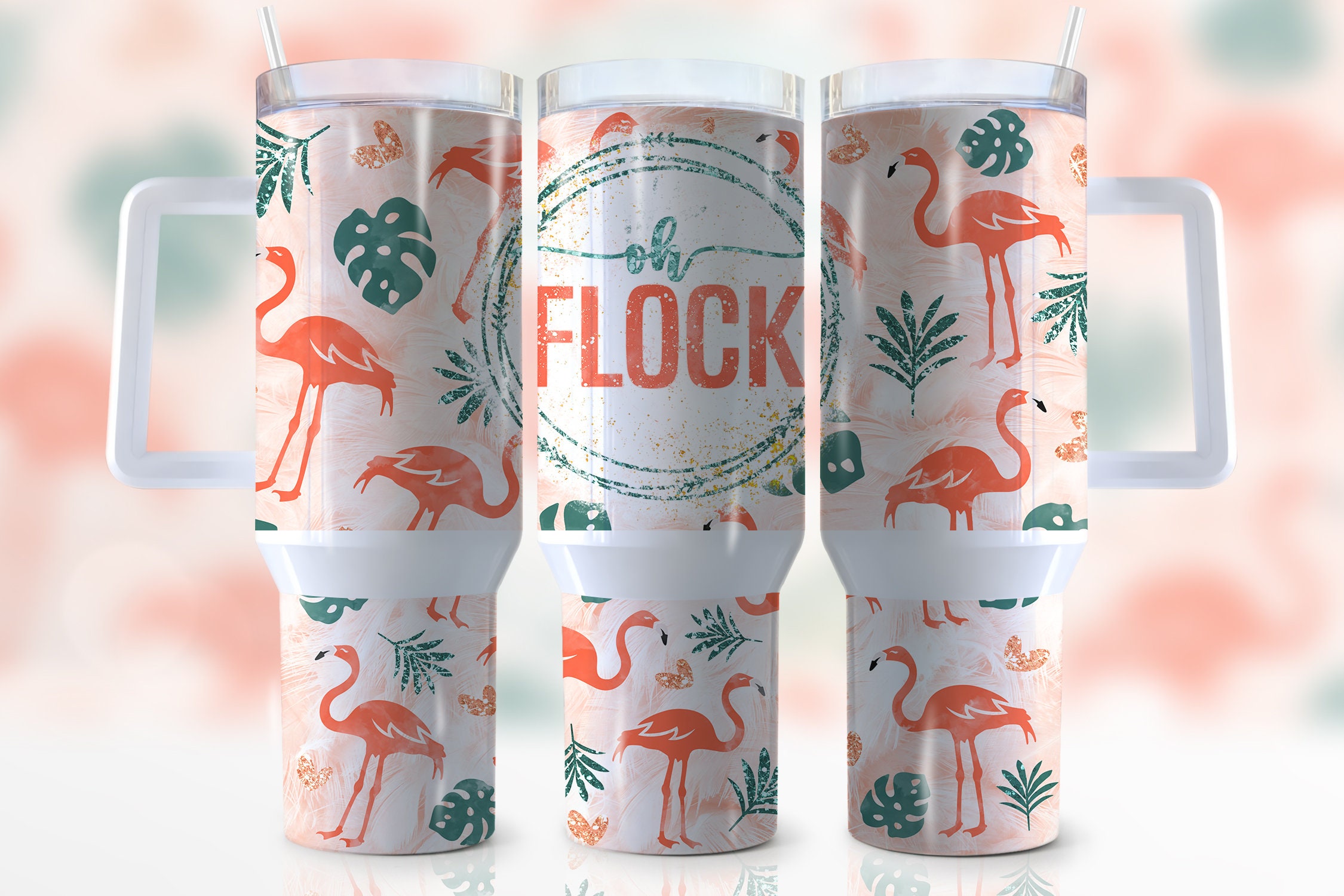 Tropical Flamingo Custom Stanley Cup 40 oz 30 oz Tumbler With HandleTVC2301944
