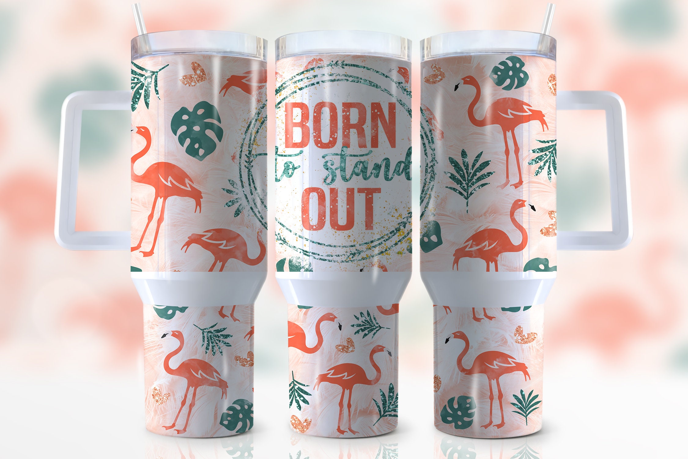 Tropical Flamingo Custom Stanley Cup 40 oz 30 oz Tumbler With HandleTVC2301945