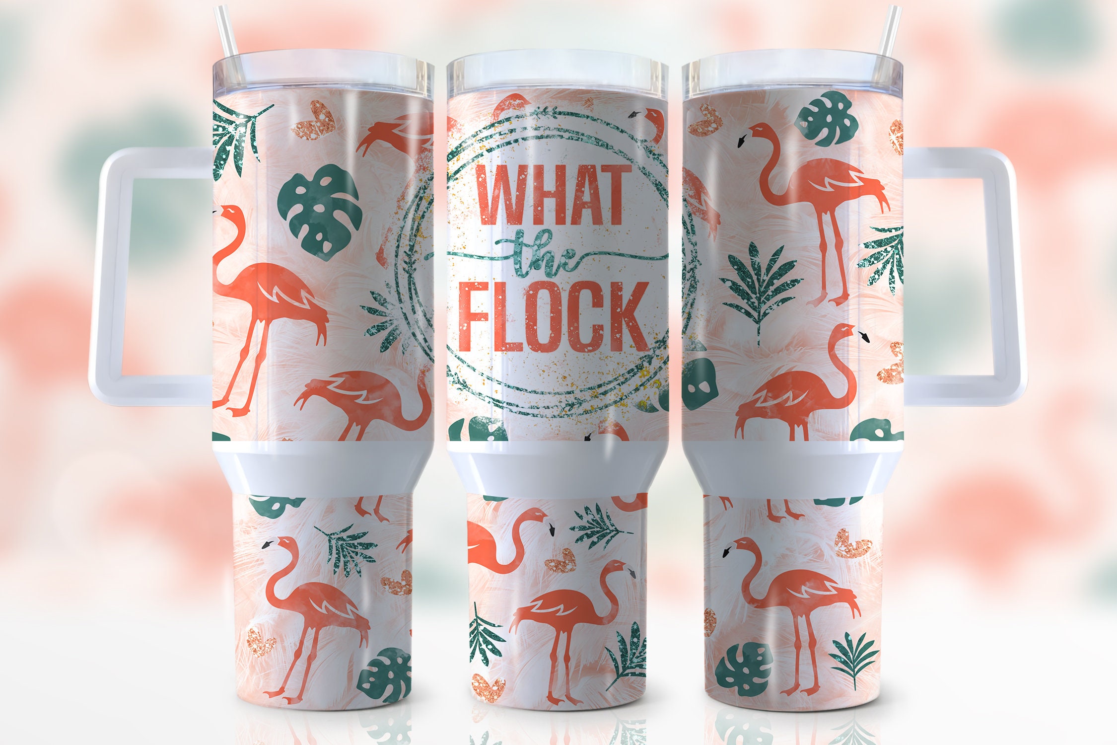 Tropical Flamingo Custom Stanley Cup 40 oz 30 oz Tumbler With HandleTVC2301945