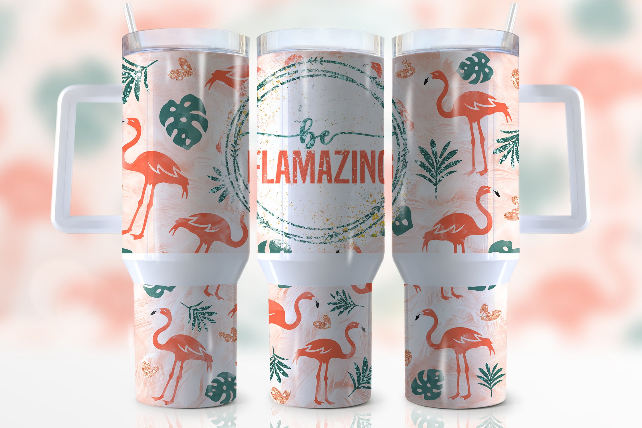 Tropical Flamingo Custom Stanley Cup 40 oz 30 oz Tumbler With HandleTVC2301945