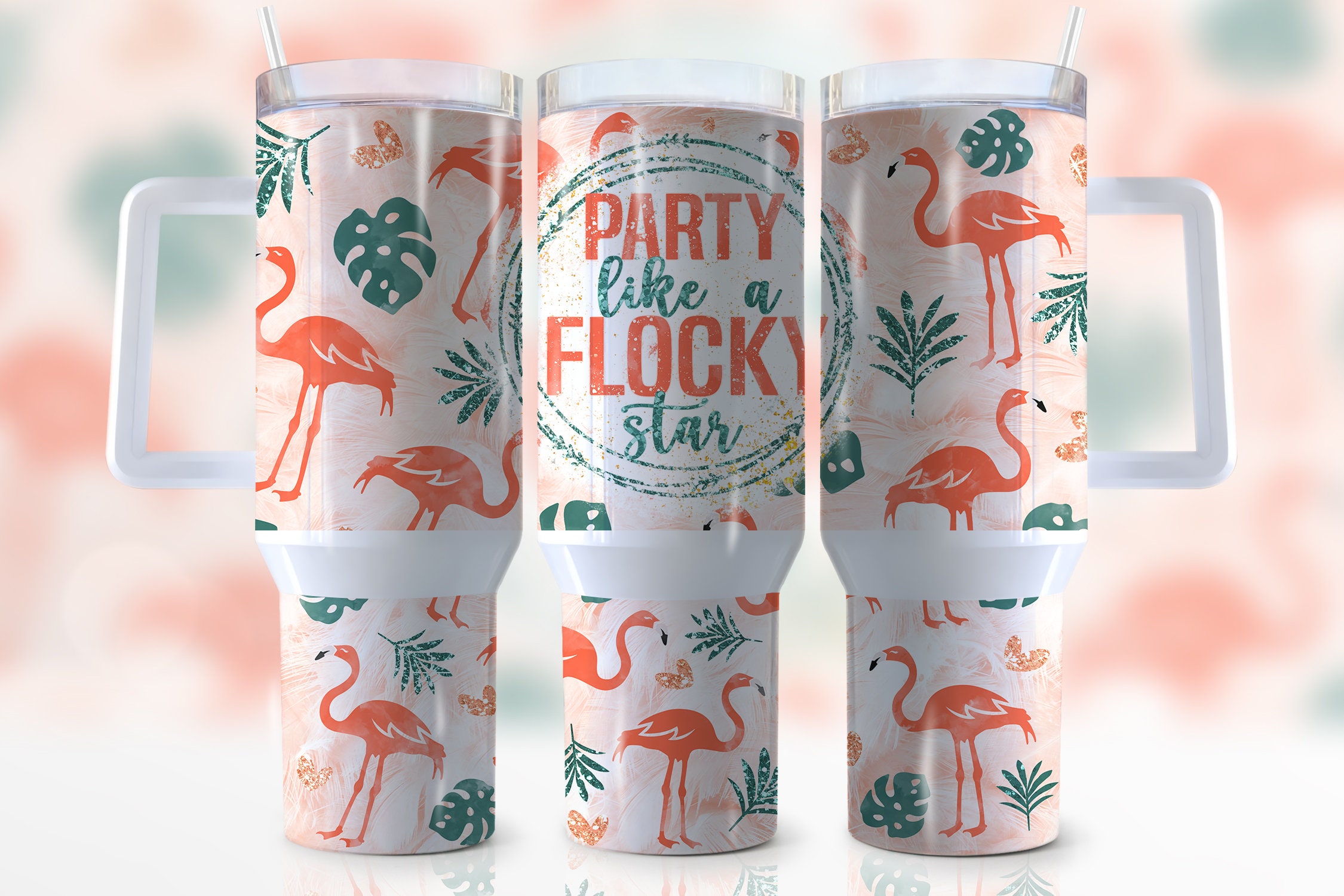 Tropical Flamingo Custom Stanley Cup 40 oz 30 oz Tumbler With HandleTVC2301945