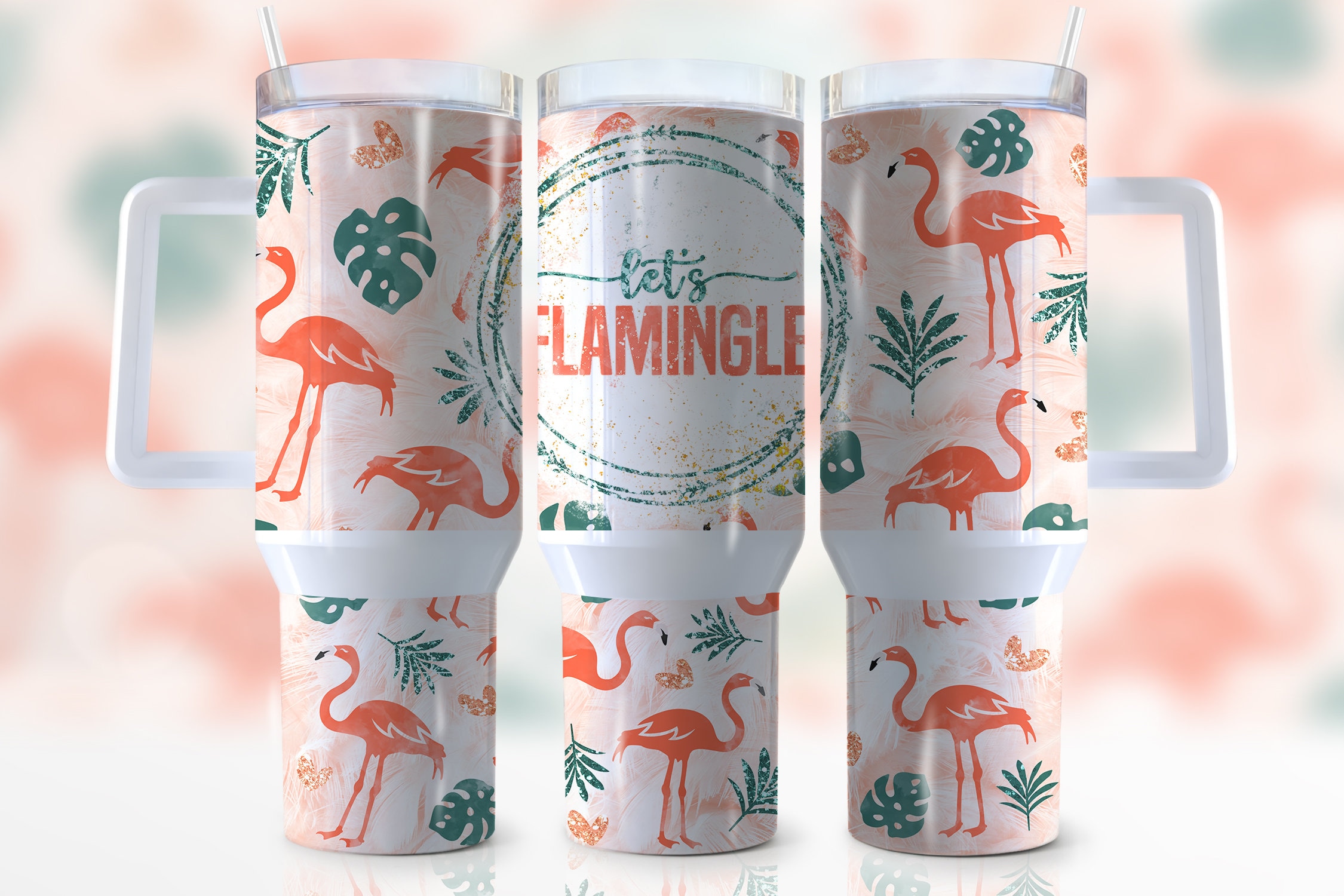 Tropical Flamingo Custom Stanley Cup 40 oz 30 oz Tumbler With HandleTVC2301945