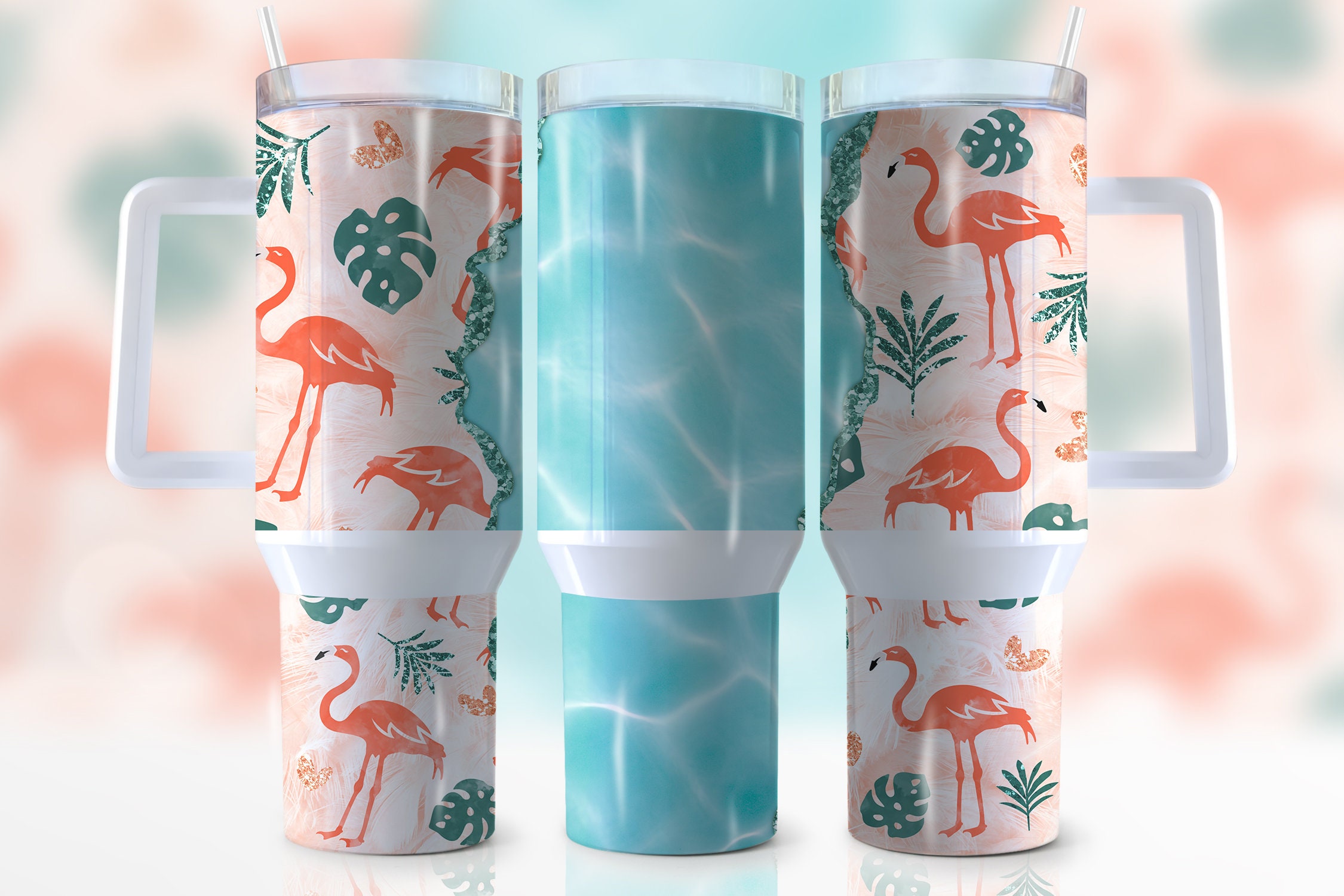 Tropical Flamingo Custom Stanley Cup 40 oz 30 oz Tumbler With HandleTVC2301947