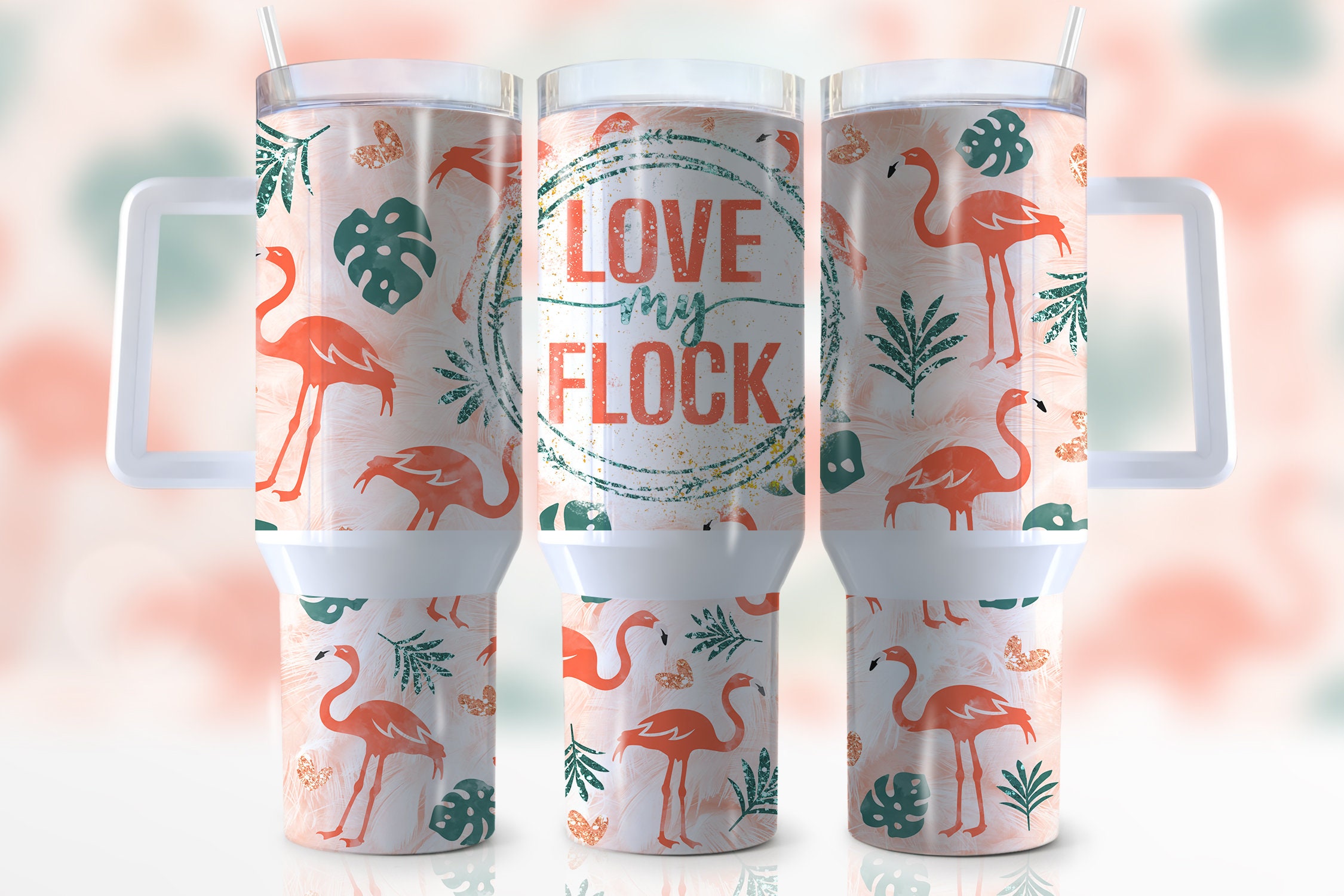 Tropical Flamingo Custom Stanley Cup 40 oz 30 oz Tumbler With HandleTVC2301953