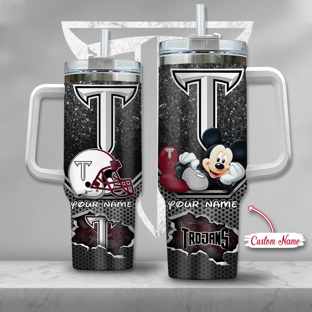 Troy Trojans NCAA Mickey Mouse Custom Stanley Cup 40 oz 30 oz Tumbler With HandleTVC230121