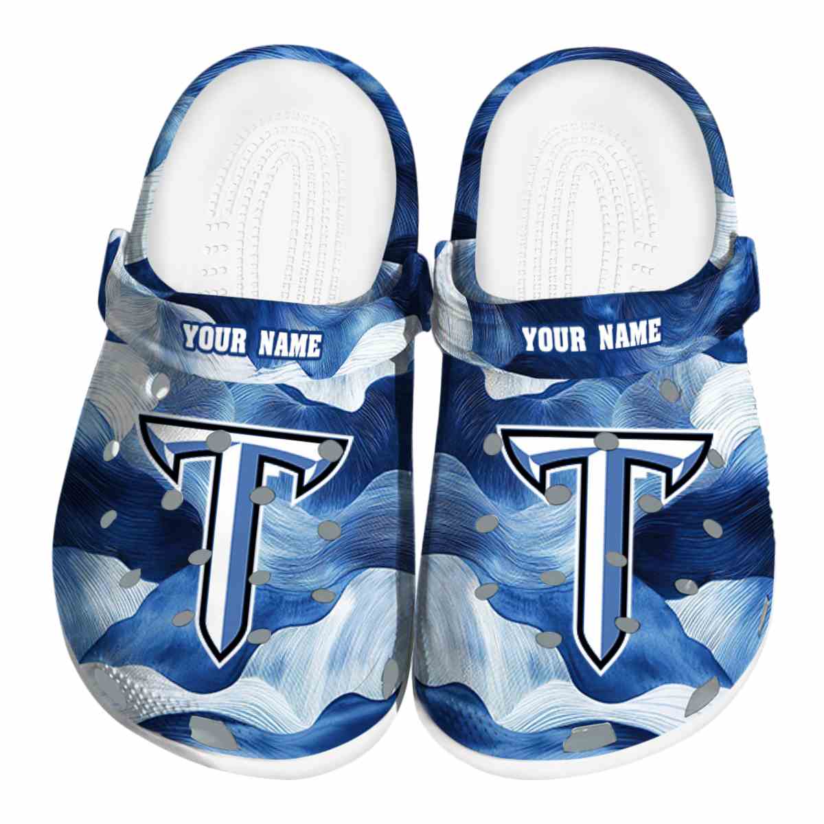 Troy Trojans NCAA Sport Crocs Crocband Clogs Shoes Comfortable For Men Women and Kids