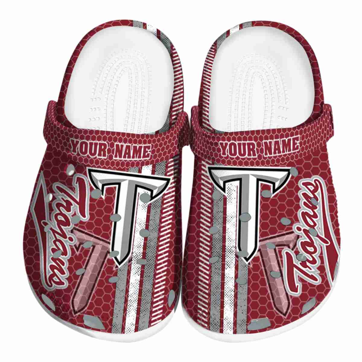 Troy Trojans NCAA Sport Crocs Crocband Clogs Shoes Comfortable For Men Women and Kids