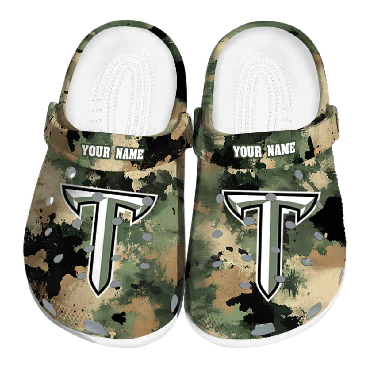 Troy Trojans NCAA Sport Crocs Crocband Clogs Shoes Comfortable For Men Women and Kids
