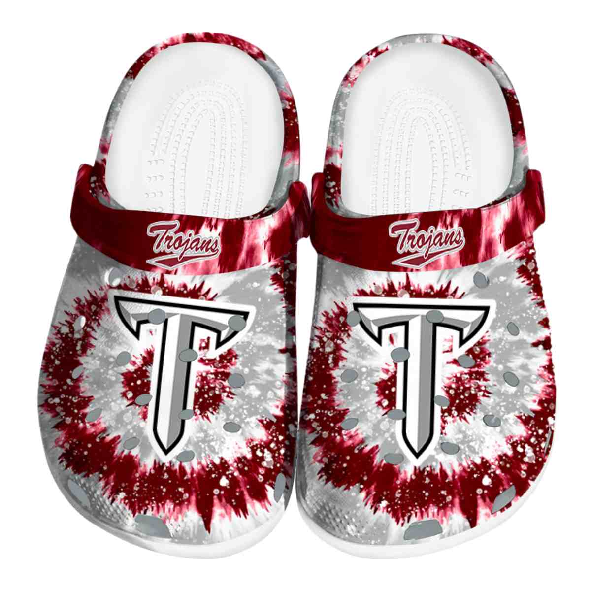 Troy Trojans NCAA Sport Crocs Crocband Clogs Shoes Comfortable For Men Women and Kids