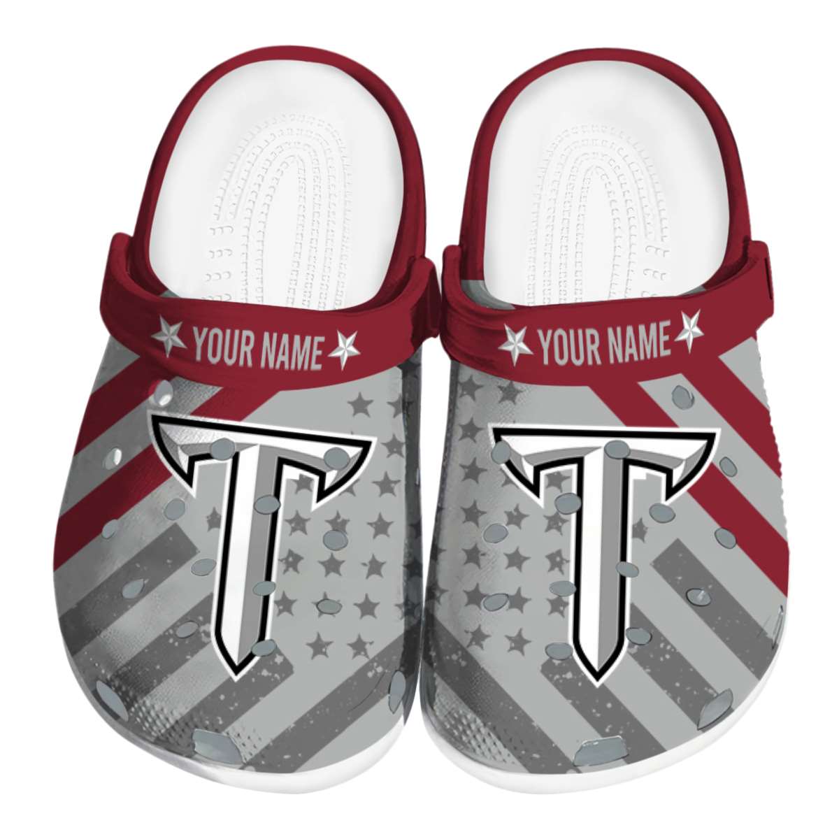 Troy Trojans NCAA Sport Crocs Crocband Clogs Shoes Comfortable For Men Women and Kids