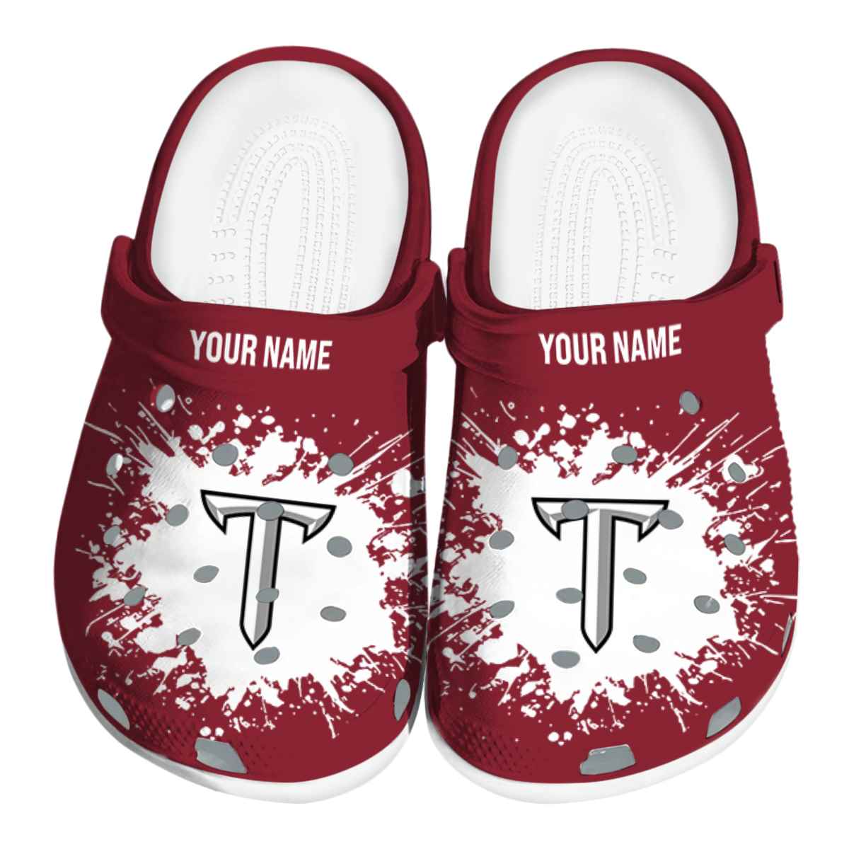 Troy Trojans NCAA Sport Crocs Crocband Clogs Shoes Comfortable For Men Women and Kids