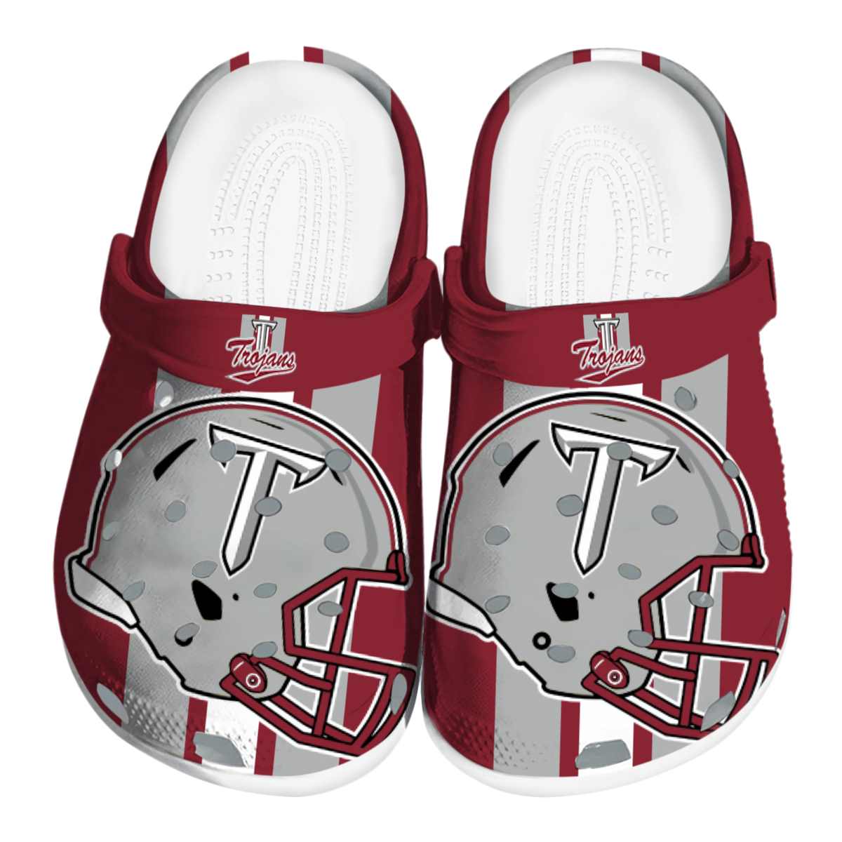 Troy Trojans NCAA Sport Crocs Crocband Clogs Shoes Comfortable For Men Women and Kids