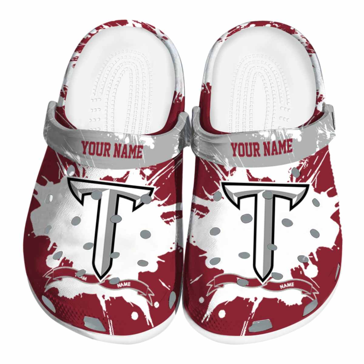 Troy Trojans NCAA Sport Crocs Crocband Clogs Shoes Comfortable For Men Women and Kids
