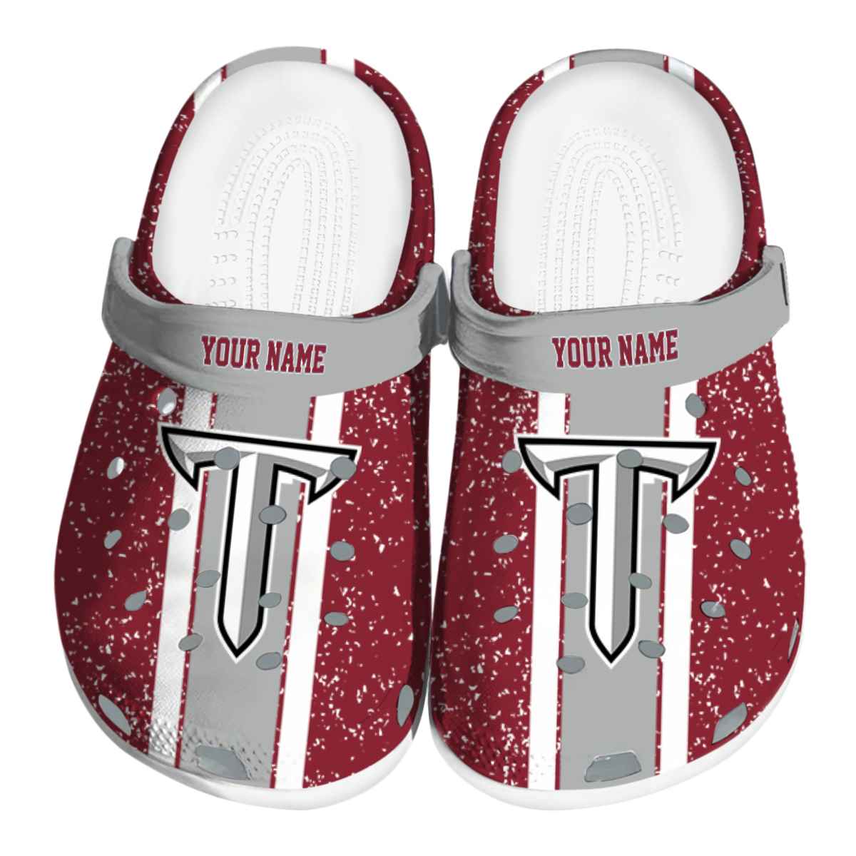 Troy Trojans NCAA Sport Crocs Crocband Clogs Shoes Comfortable For Men Women and Kids