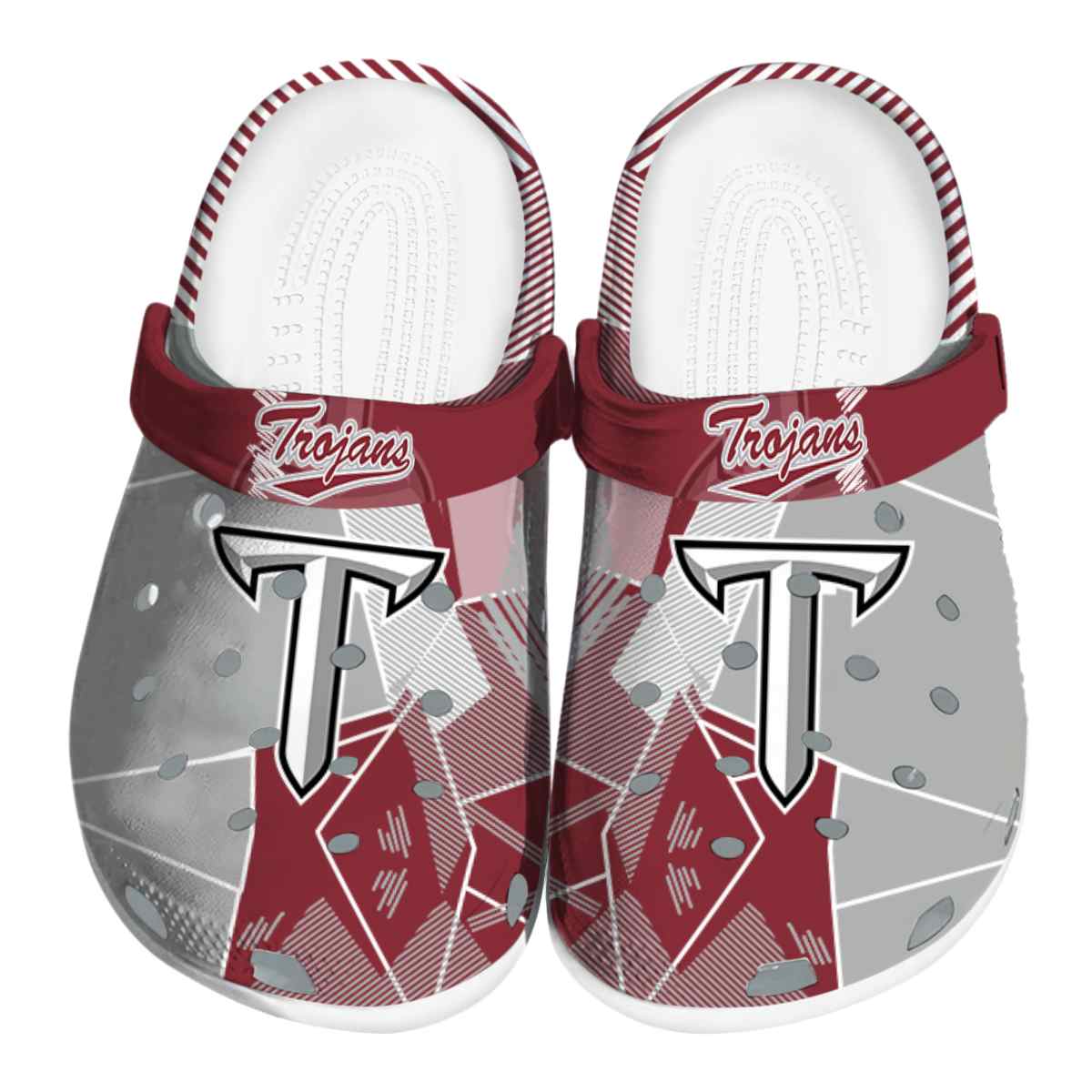 Troy Trojans NCAA Sport Crocs Crocband Clogs Shoes Comfortable For Men Women and Kids