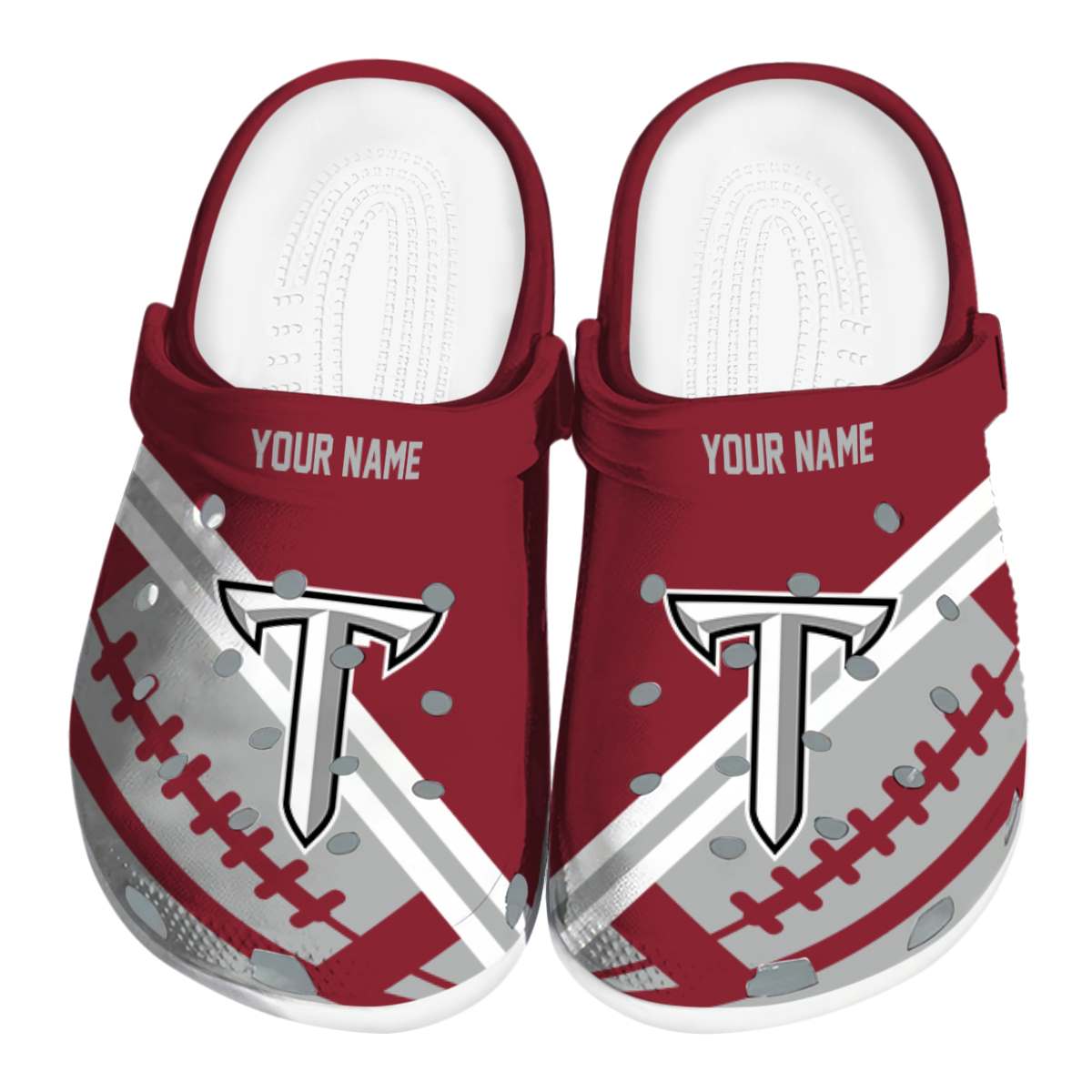 Troy Trojans NCAA Sport Crocs Crocband Clogs Shoes Comfortable For Men Women and Kids