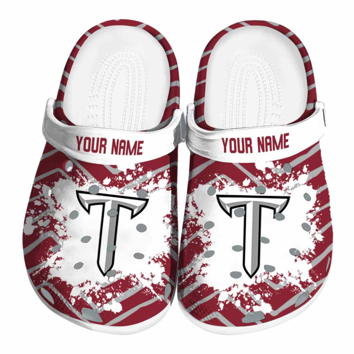 Troy Trojans NCAA Sport Crocs Crocband Clogs Shoes Comfortable For Men Women and Kids