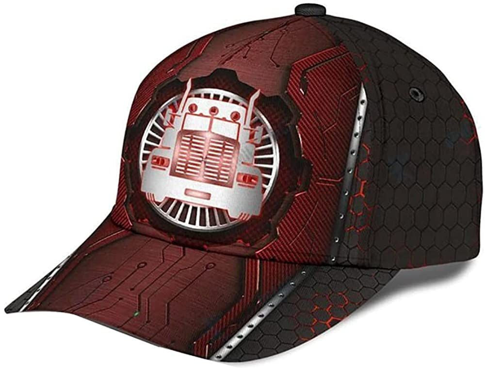 Truck Red Carbon Technology Trucker Hats Custom Hats Gifts For Men & Women