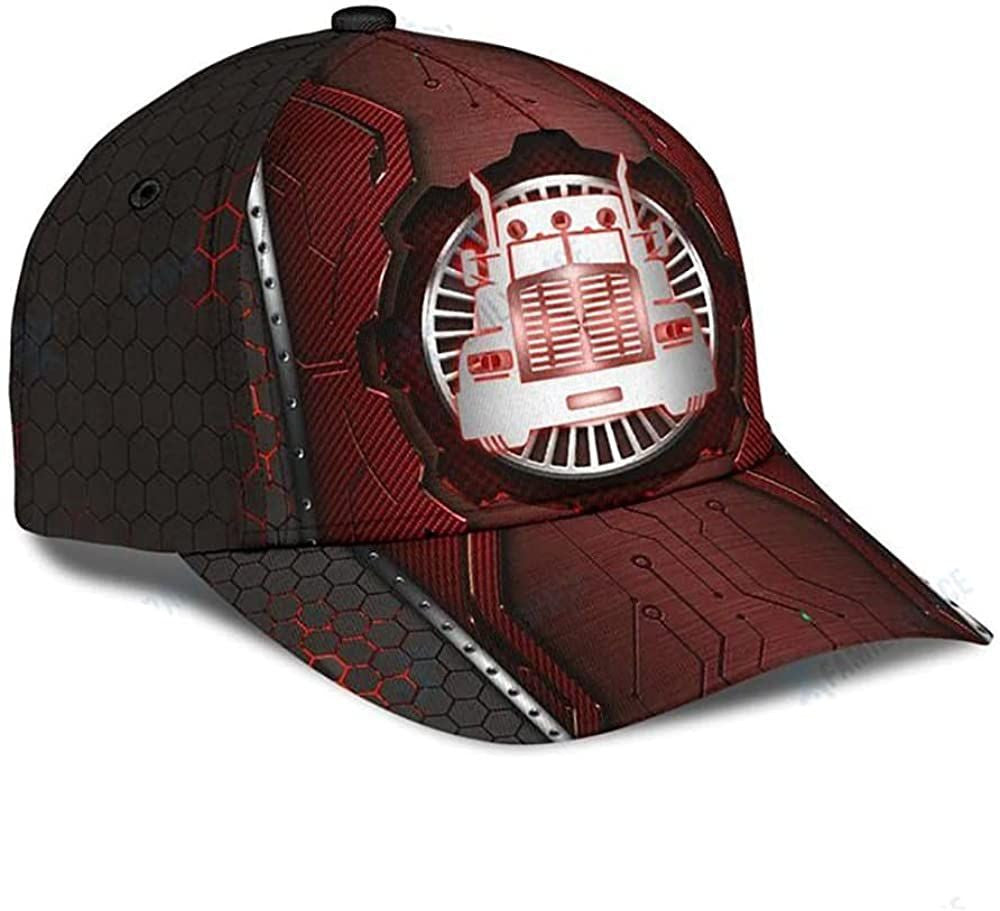 Truck Red Carbon Technology Trucker Hats Custom Hats Gifts For Men & Women