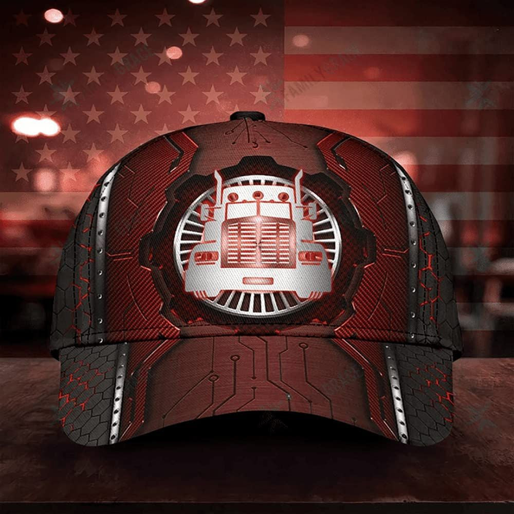 Truck Red Carbon Technology Trucker Hats Custom Hats Gifts For Men & Women