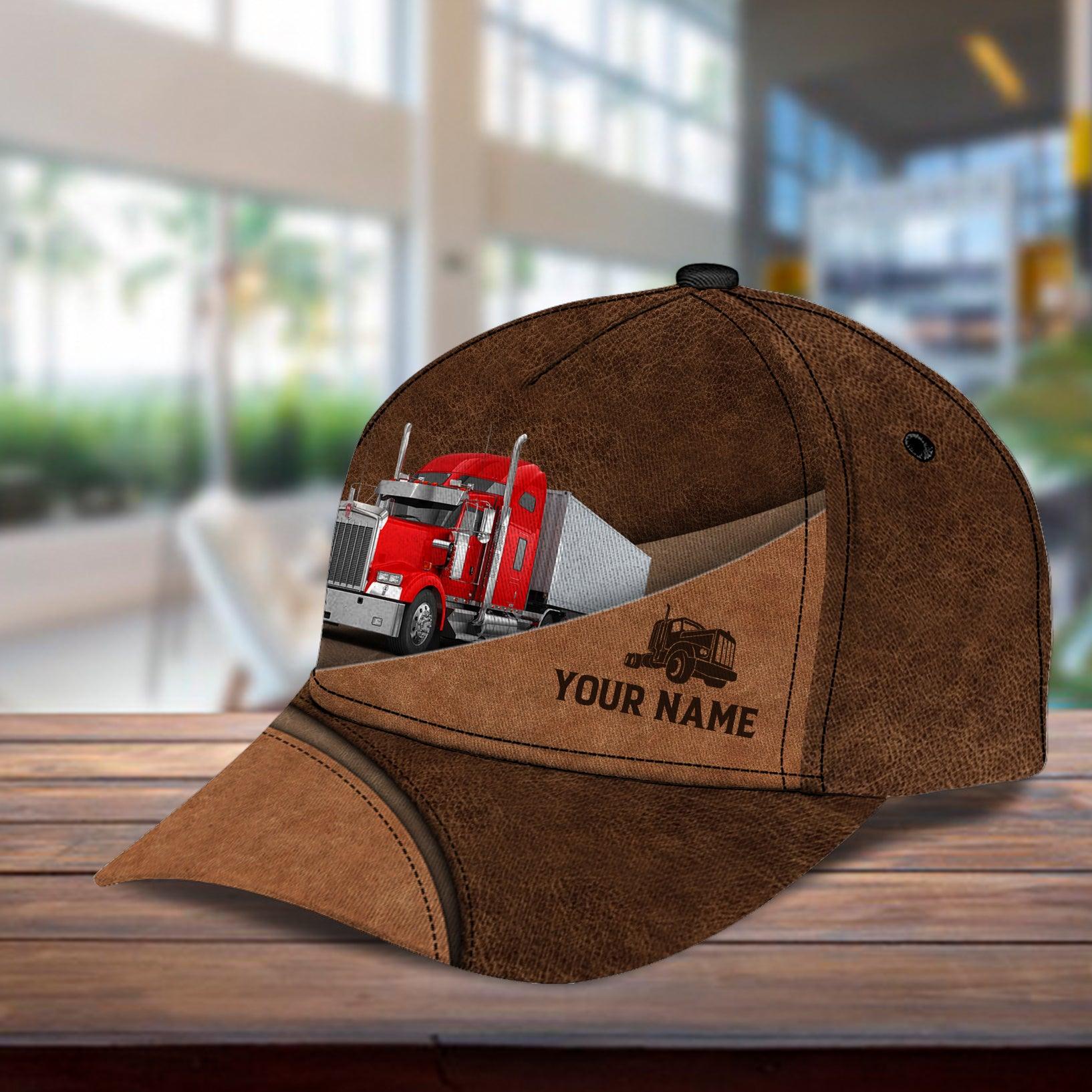 Trucker All Brown Layers Personalized Baseball Cap, Gift for Truckers Trucker Hats Custom Hats Gifts For Men & Women