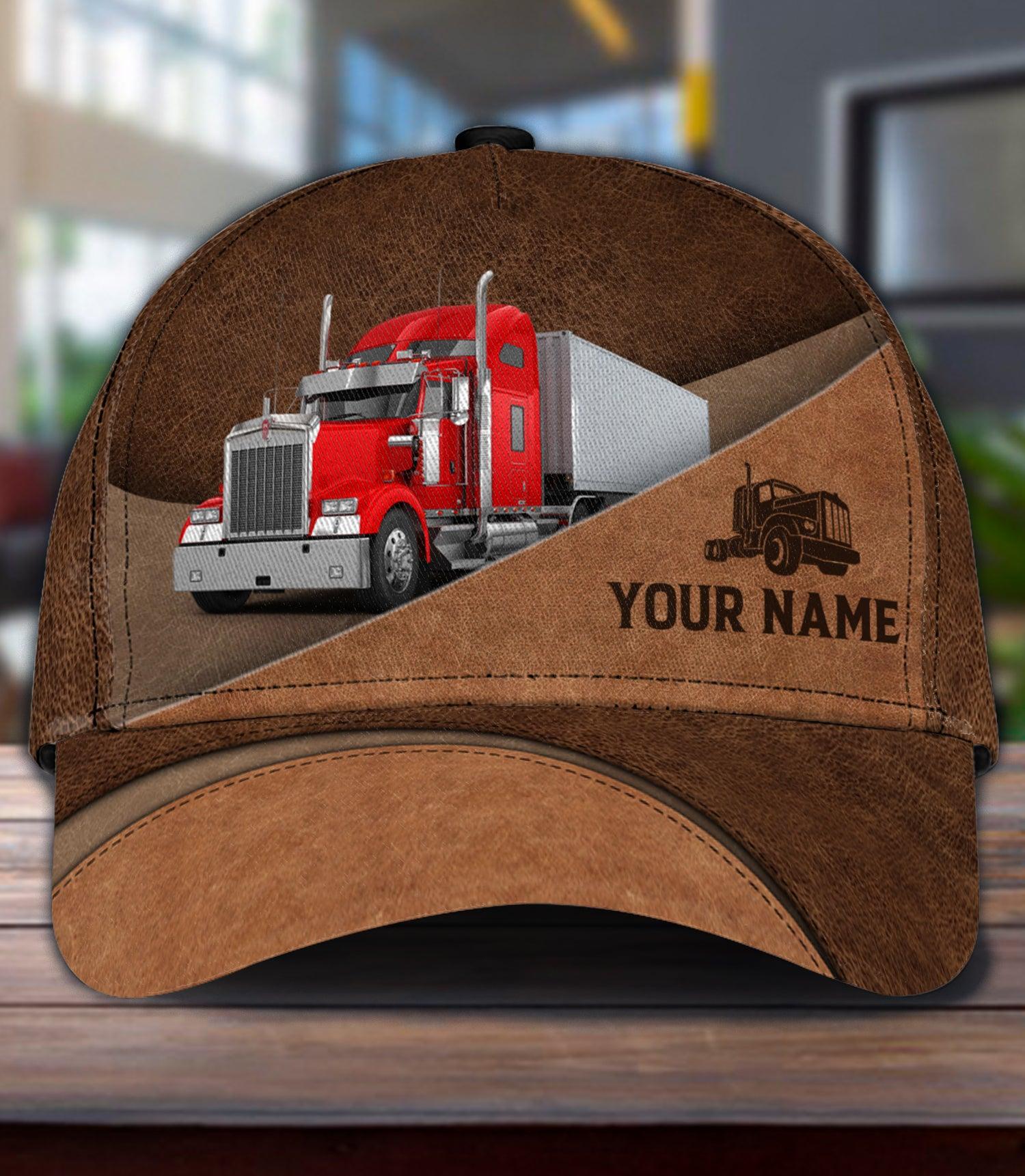 Trucker All Brown Layers Personalized Baseball Cap, Gift for Truckers Trucker Hats Custom Hats Gifts For Men & Women