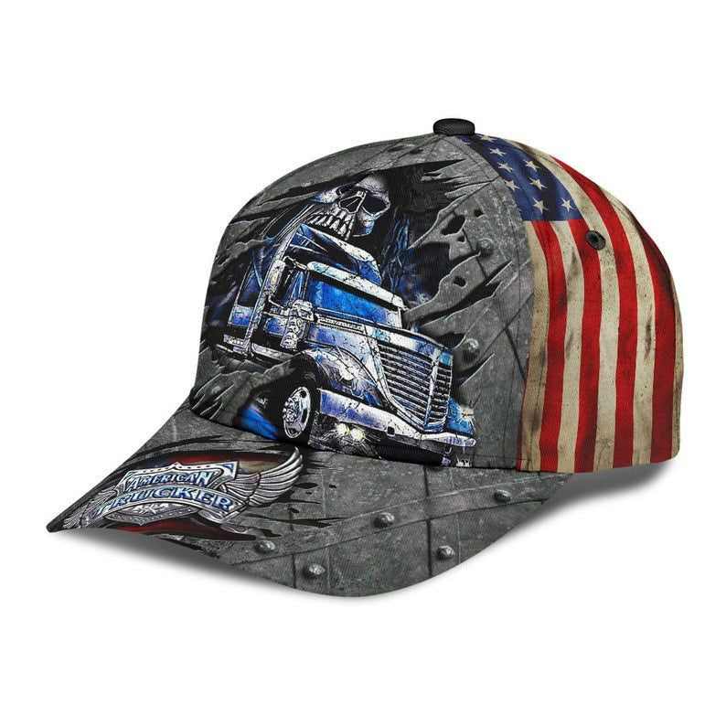 Trucker American Trucker Skull Hat Classic Cap 3D Gift For Her, Human Cap, Trending Cap, American Cap Trucker Hats Custom Hats Gifts For Men & Women