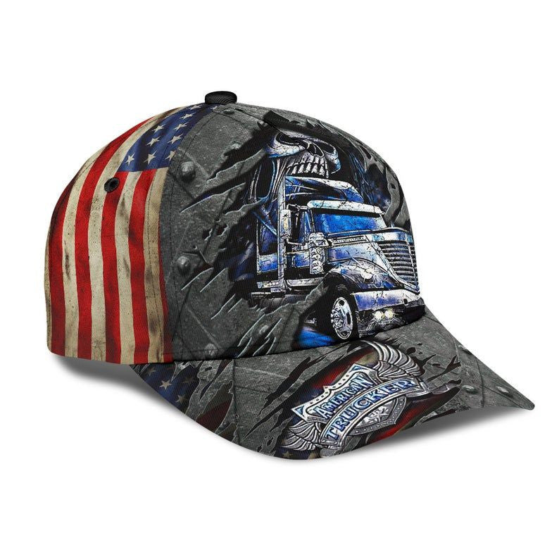Trucker American Trucker Skull Hat Classic Cap 3D Gift For Her, Human Cap, Trending Cap, American Cap Trucker Hats Custom Hats Gifts For Men & Women