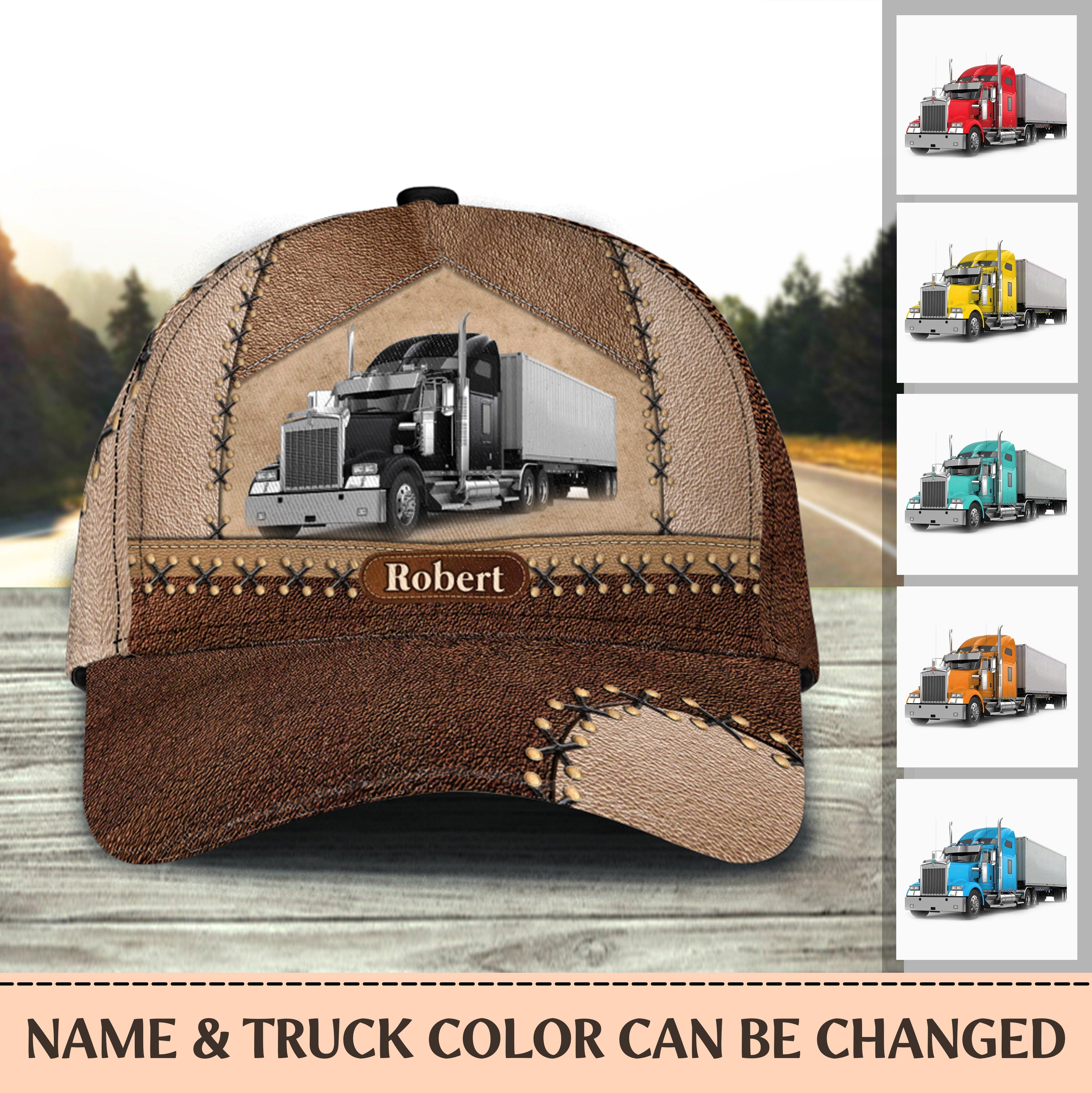 Trucker Brown Layers Personalized Baseball Cap, Gift for Truckers Trucker Hats Custom Hats Gifts For Men & Women