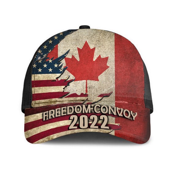 Trucker Freedom Convoy 2022 USA Canada Flag Hat Old Vintage Caps Support Truckers For Freedom Trucker Hats Custom Hats Gifts For Men & Women