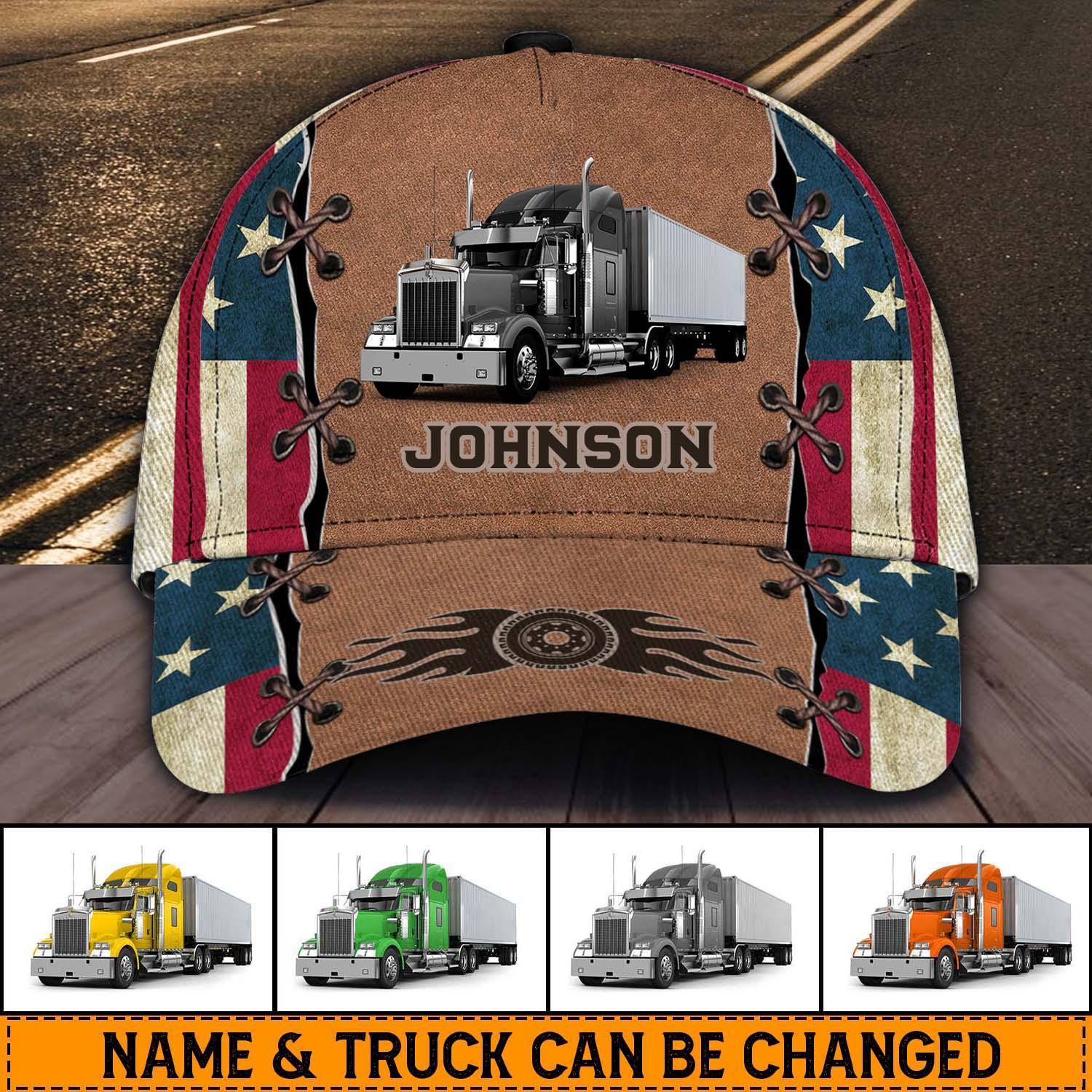 Trucker The Road King Personalized Baseball Cap, Gift for Truckers Trucker Hats Custom Hats Gifts For Men & Women