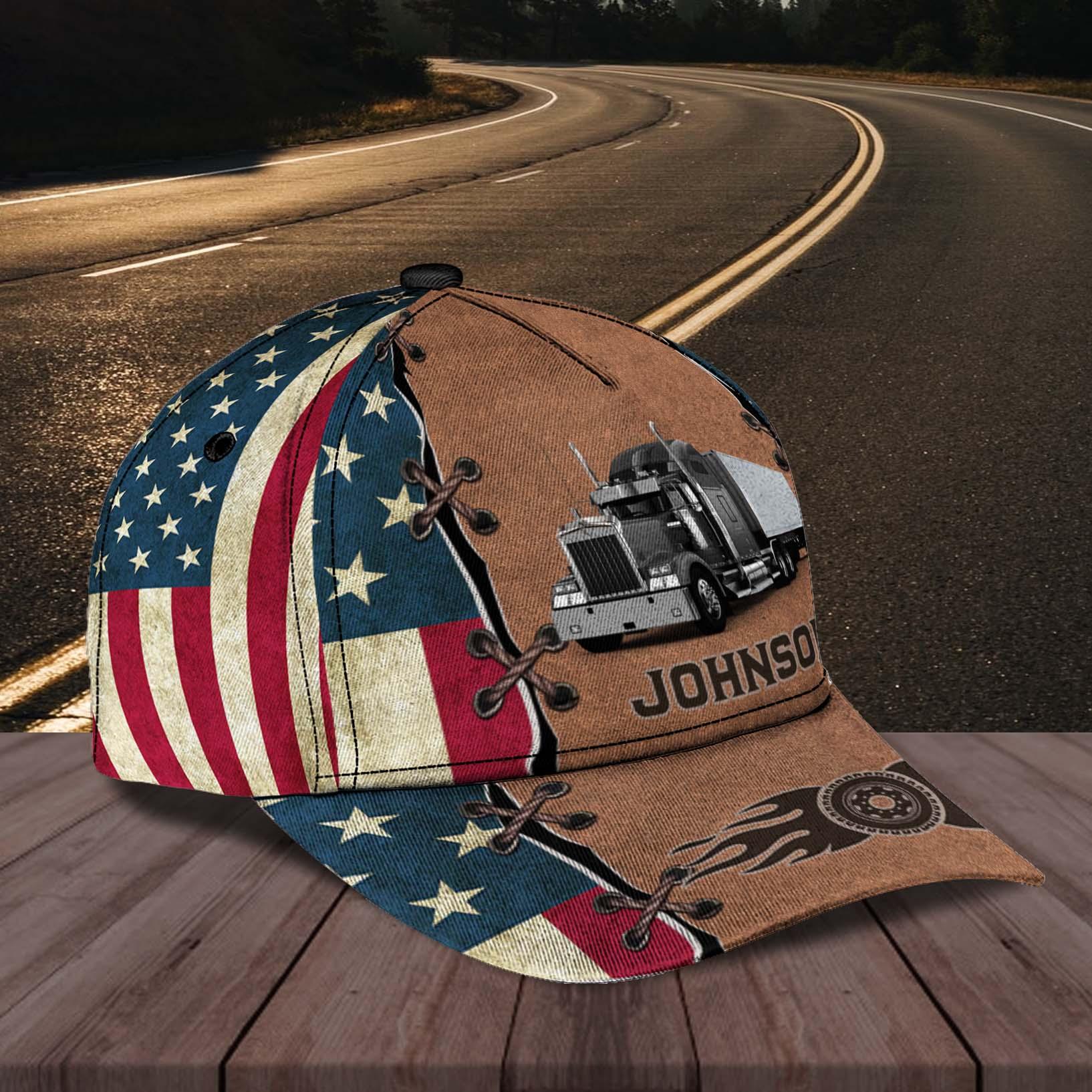 Trucker The Road King Personalized Baseball Cap, Gift for Truckers Trucker Hats Custom Hats Gifts For Men & Women