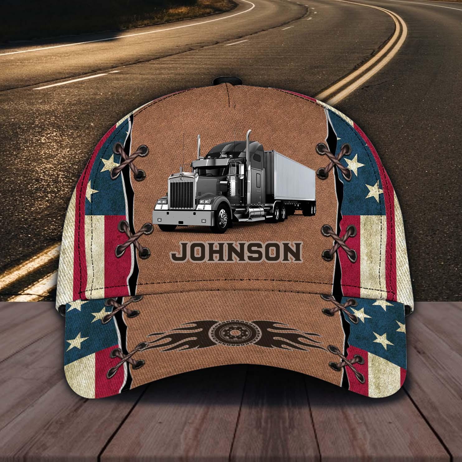 Trucker The Road King Personalized Baseball Cap, Gift for Truckers Trucker Hats Custom Hats Gifts For Men & Women