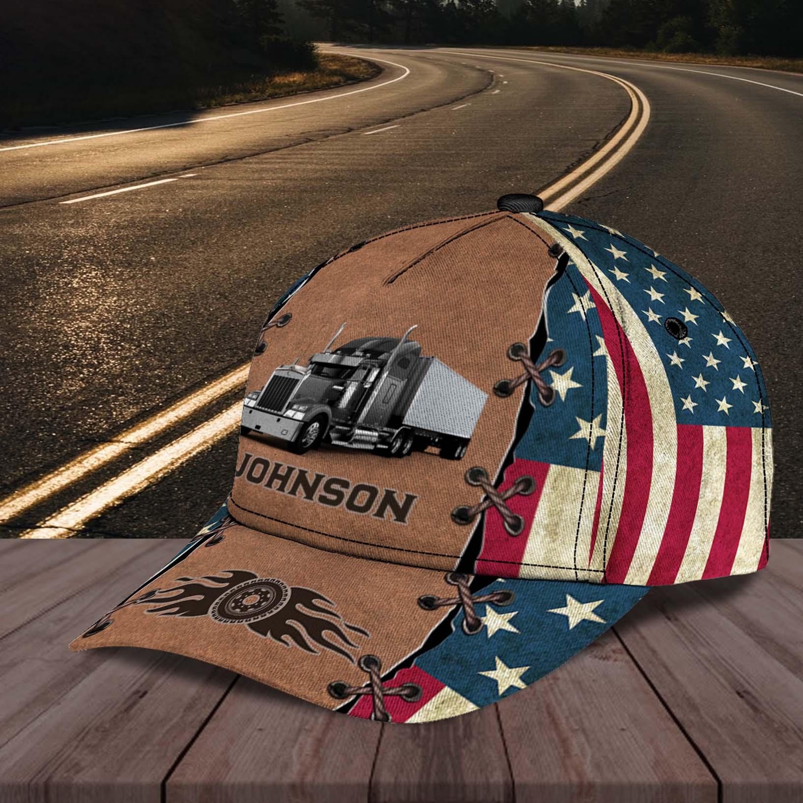 Trucker The Road King Personalized Baseball Cap, Gift for Truckers Trucker Hats Custom Hats Gifts For Men & Women