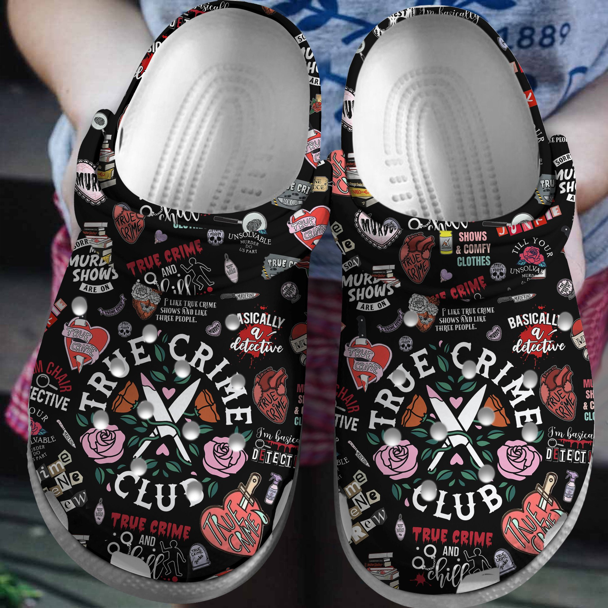 True Crime Crocs Crocband Clogs Shoes Comfortable For Men Women and Kids