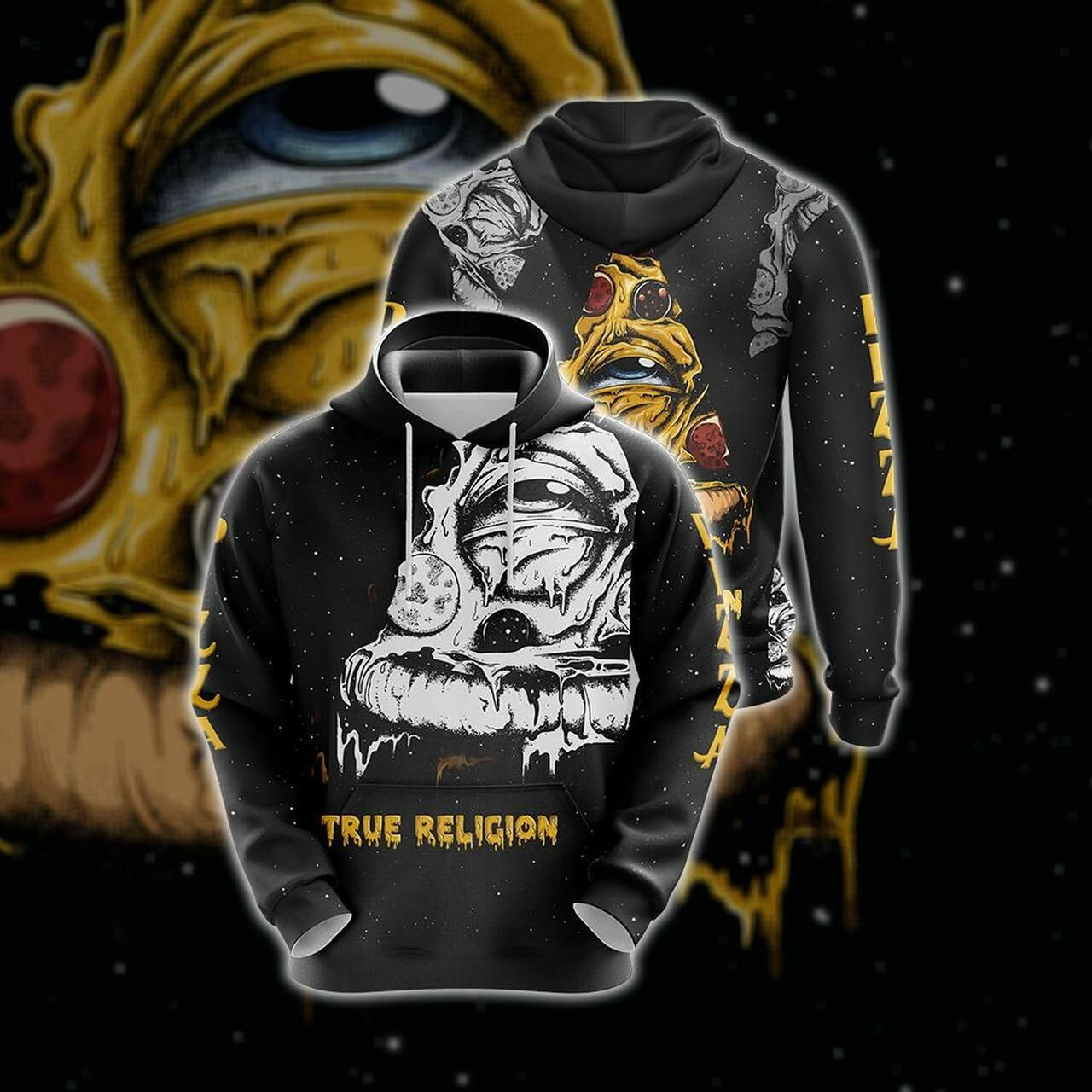 True Religion Pizza Unisex 3D All Over Print Hoodie, Zip Hoodie